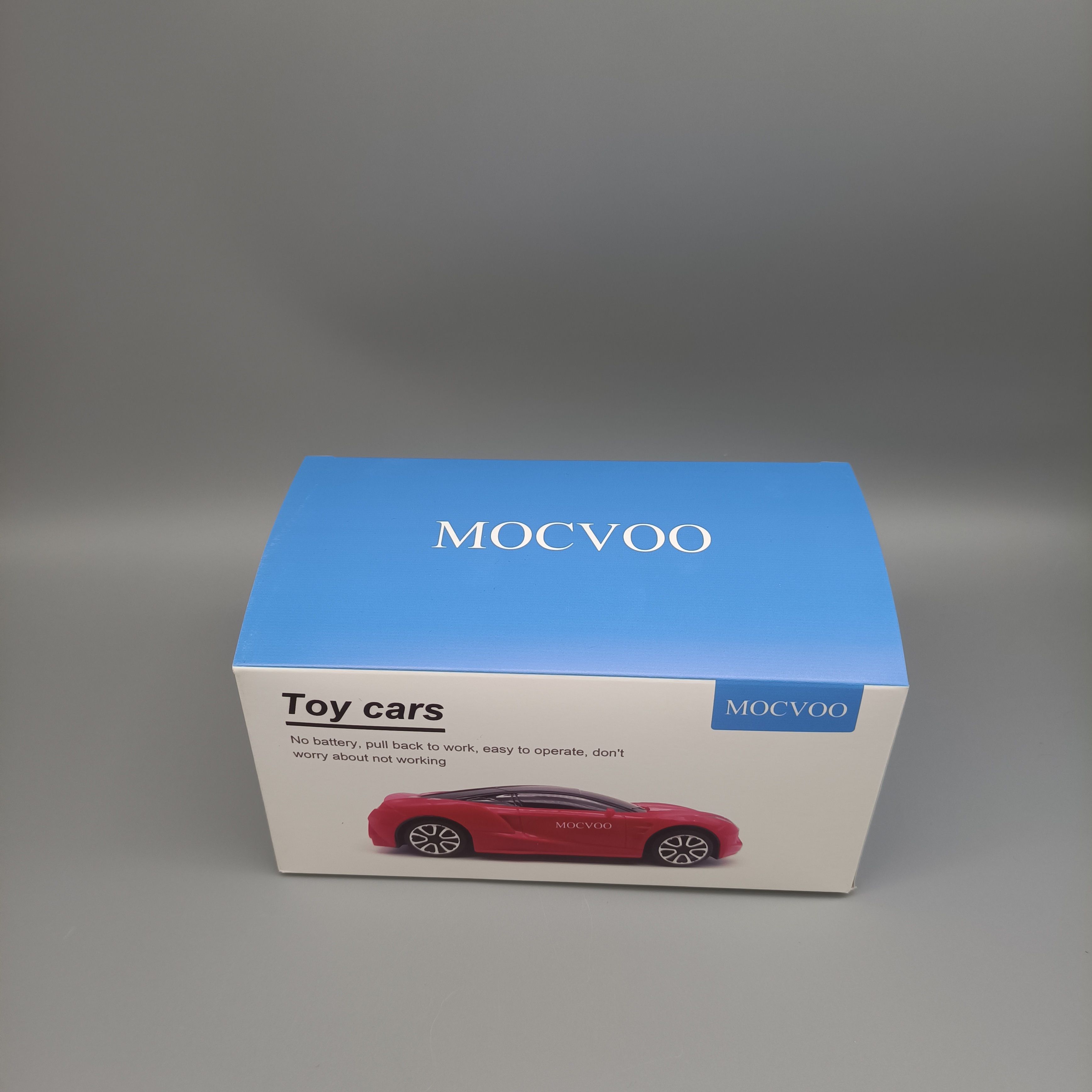 MOCVOO Black and Red Plastic Toy Race Cars for Kids - Set of 1