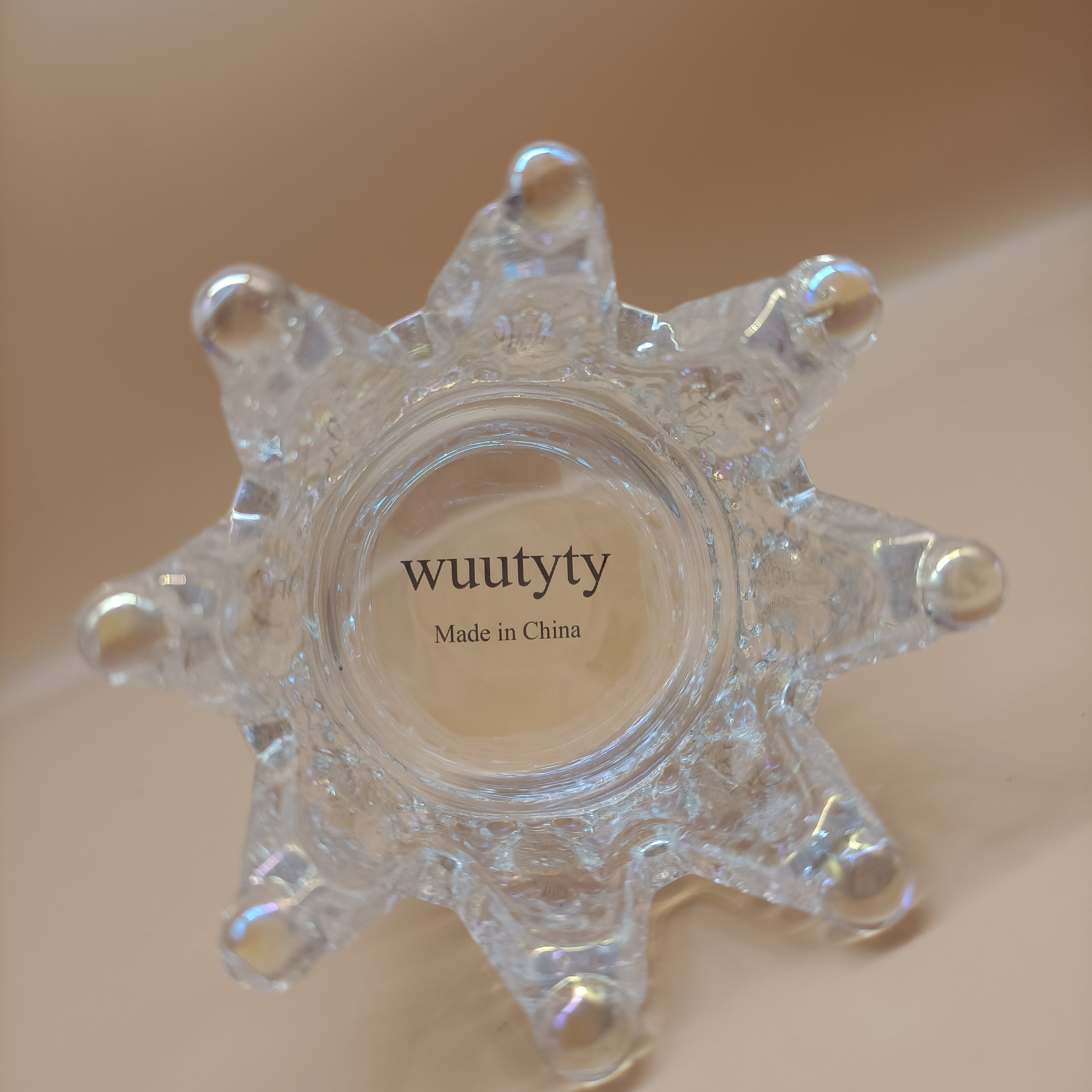 wuutyty Works of art made of glass,Crystal Glass Crown Table Decoration - Add a Touch of Royalty to Your Home