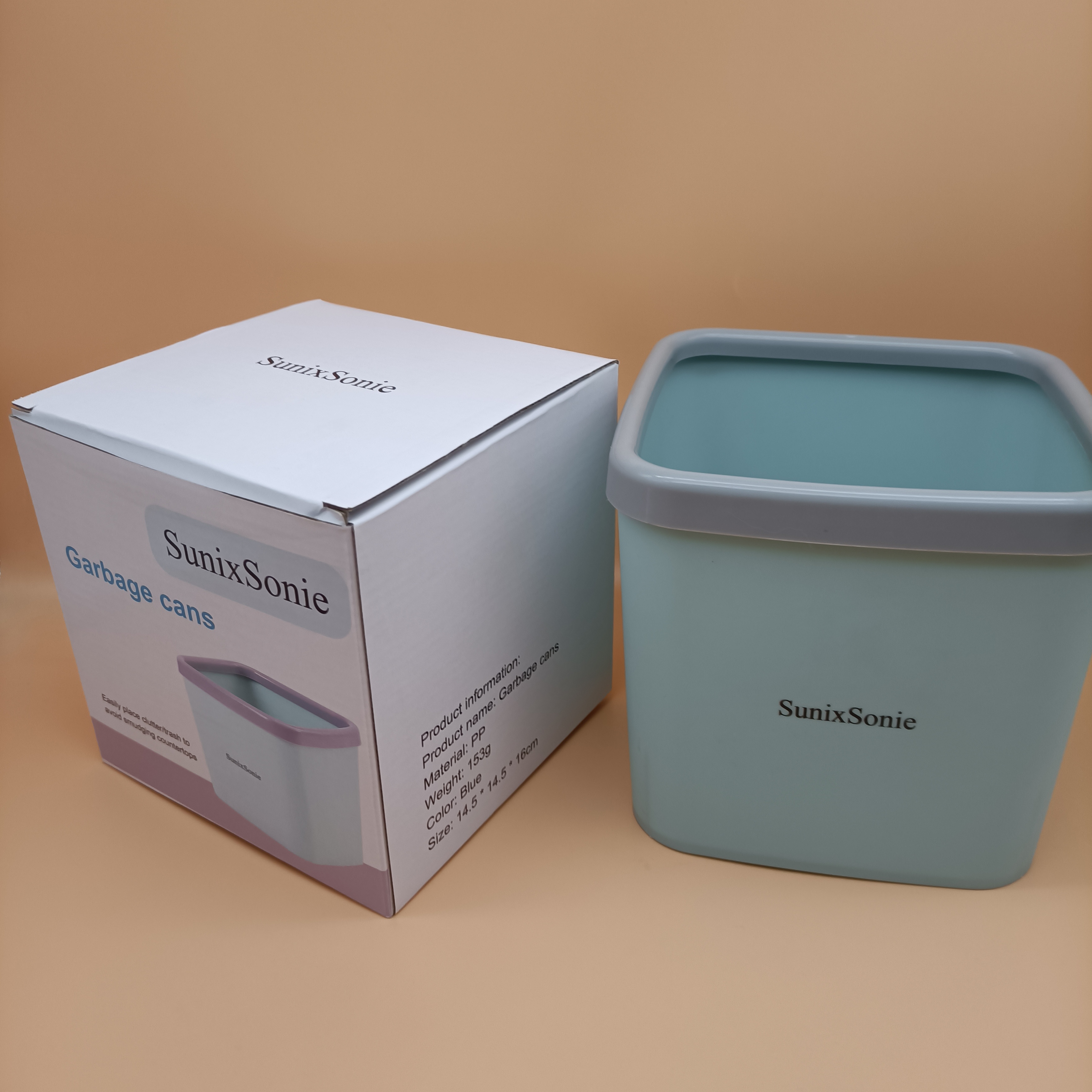 SumicSome Garbage cans,Mini Trash Can For Bathroom,Office,Kitchen,Desk,Coffee Blue