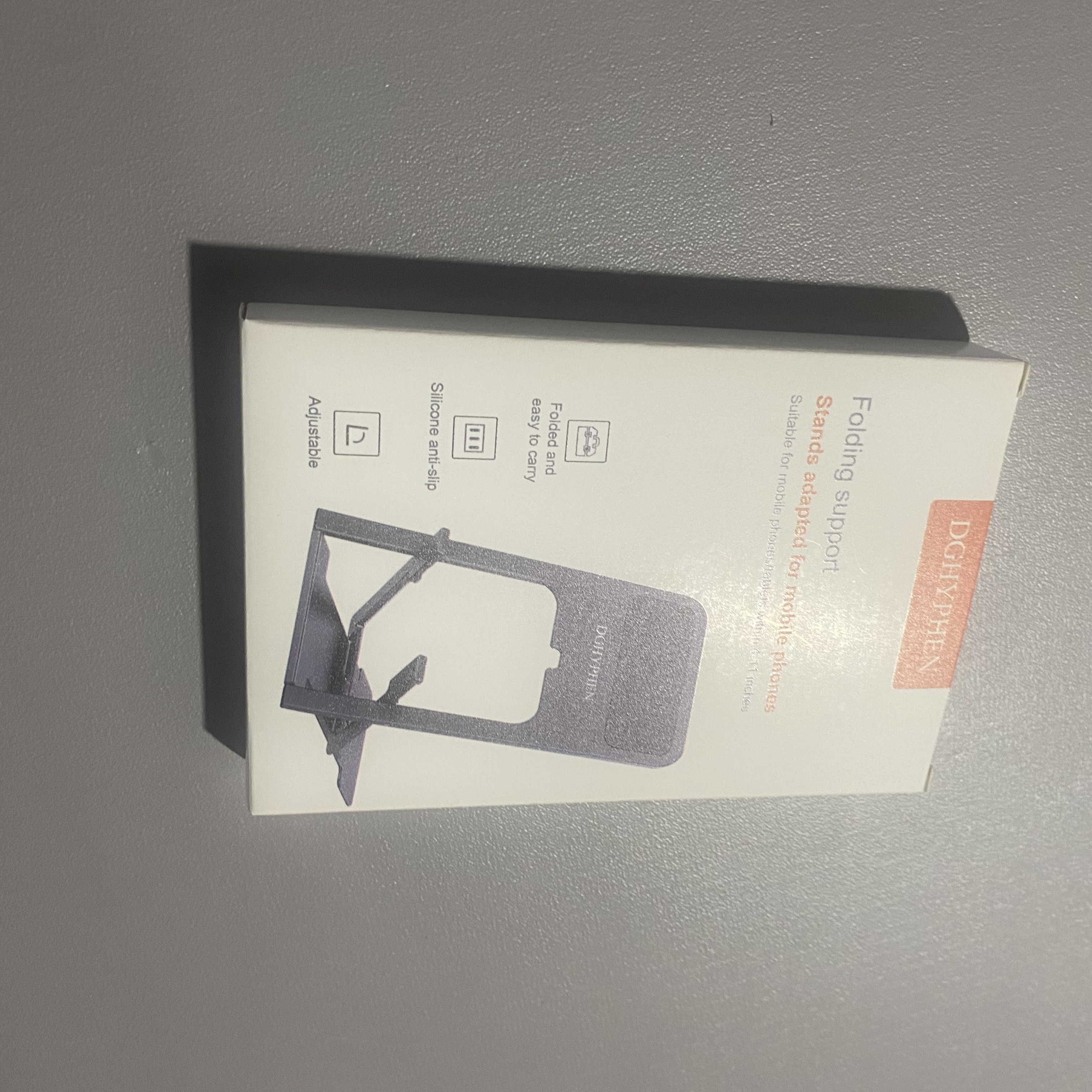 DGHYPHEN Stands adapted for mobile phones, Fully Adjustable Foldable Desktop Phone Holde, Black