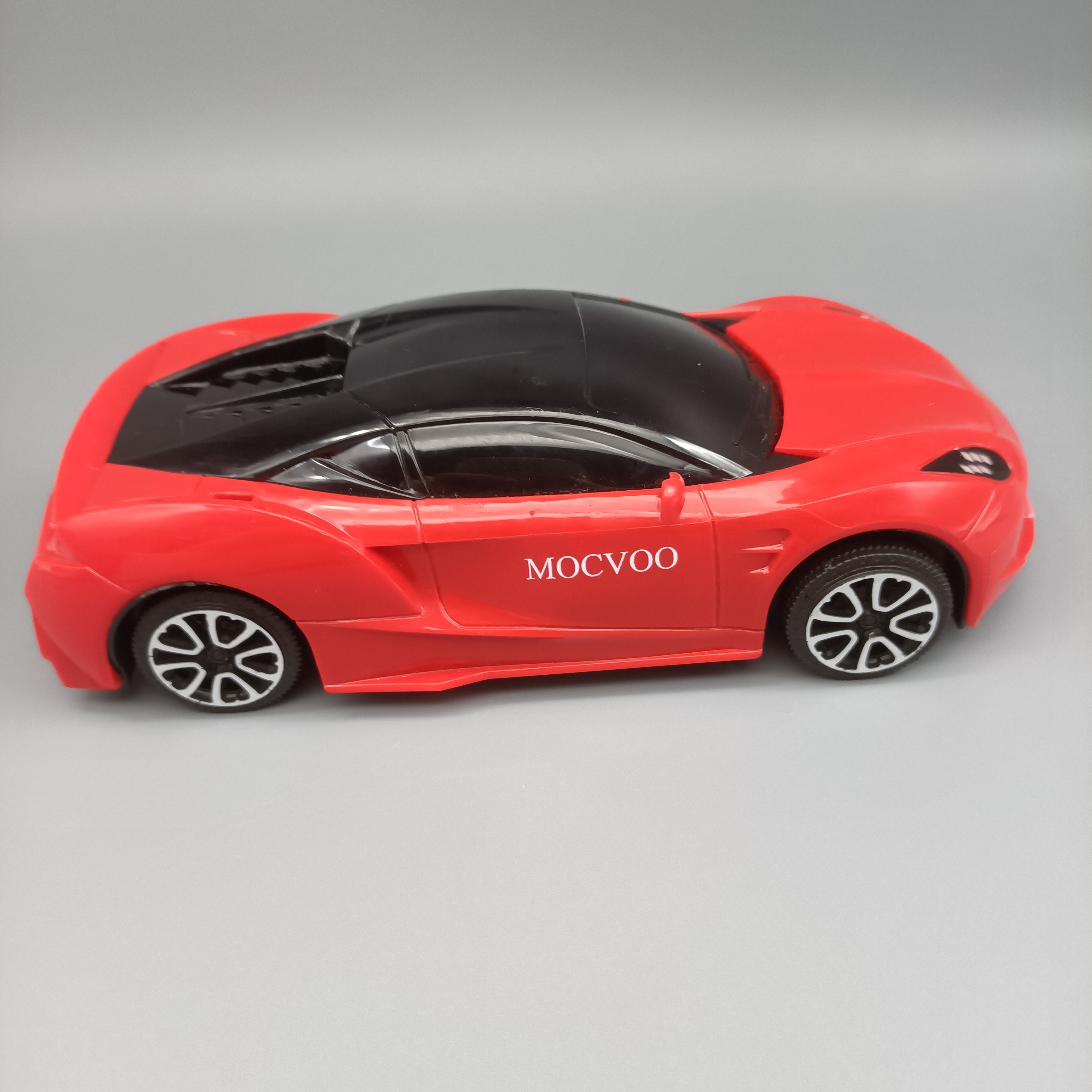 MOCVOO Black and Red Plastic Toy Race Cars for Kids - Set of 1