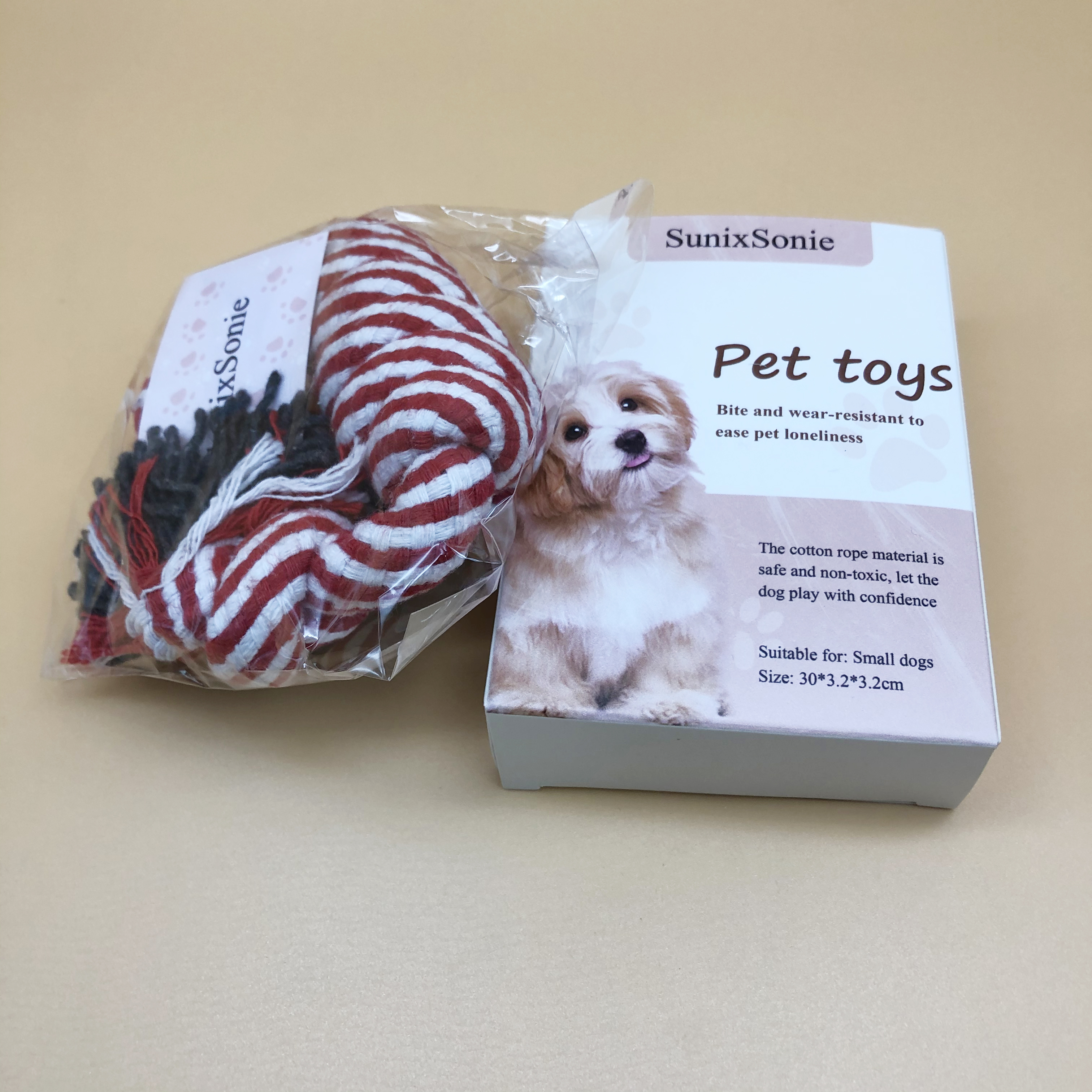 SumicSome pet toys, 1PCS Color Rope Dog Cotton Rope, Dog Chew Toy for Small Medium Dogs Teething  for Small Medium Dogs Teething