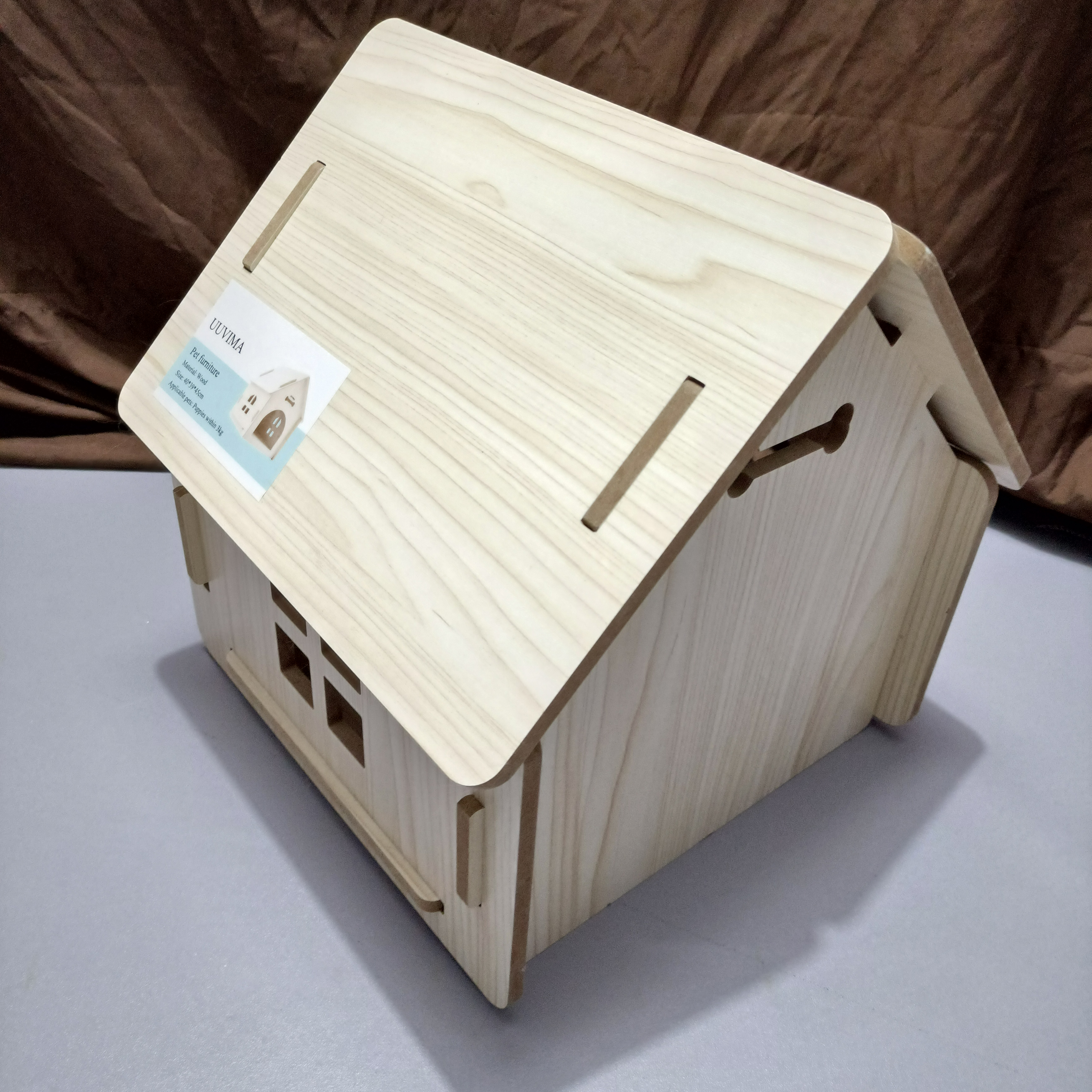 UUVIMA Pet furniture, wooden pet house, breathable dog cage for small and medium-sized dogs
