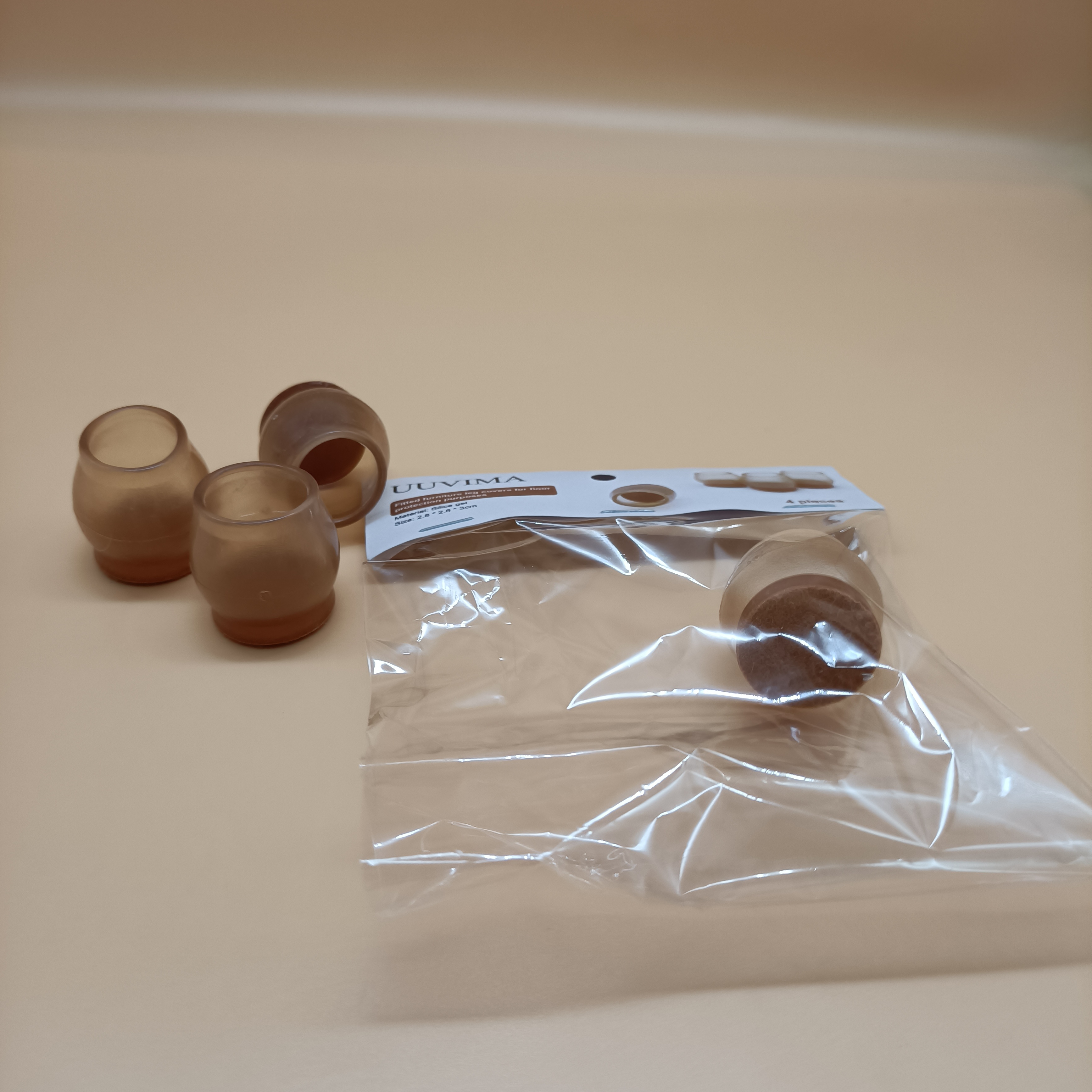 UUVIMA Fitted Furniture Leg Covers for Floor Protection Purposes, Silicone Furniture Leg Cups