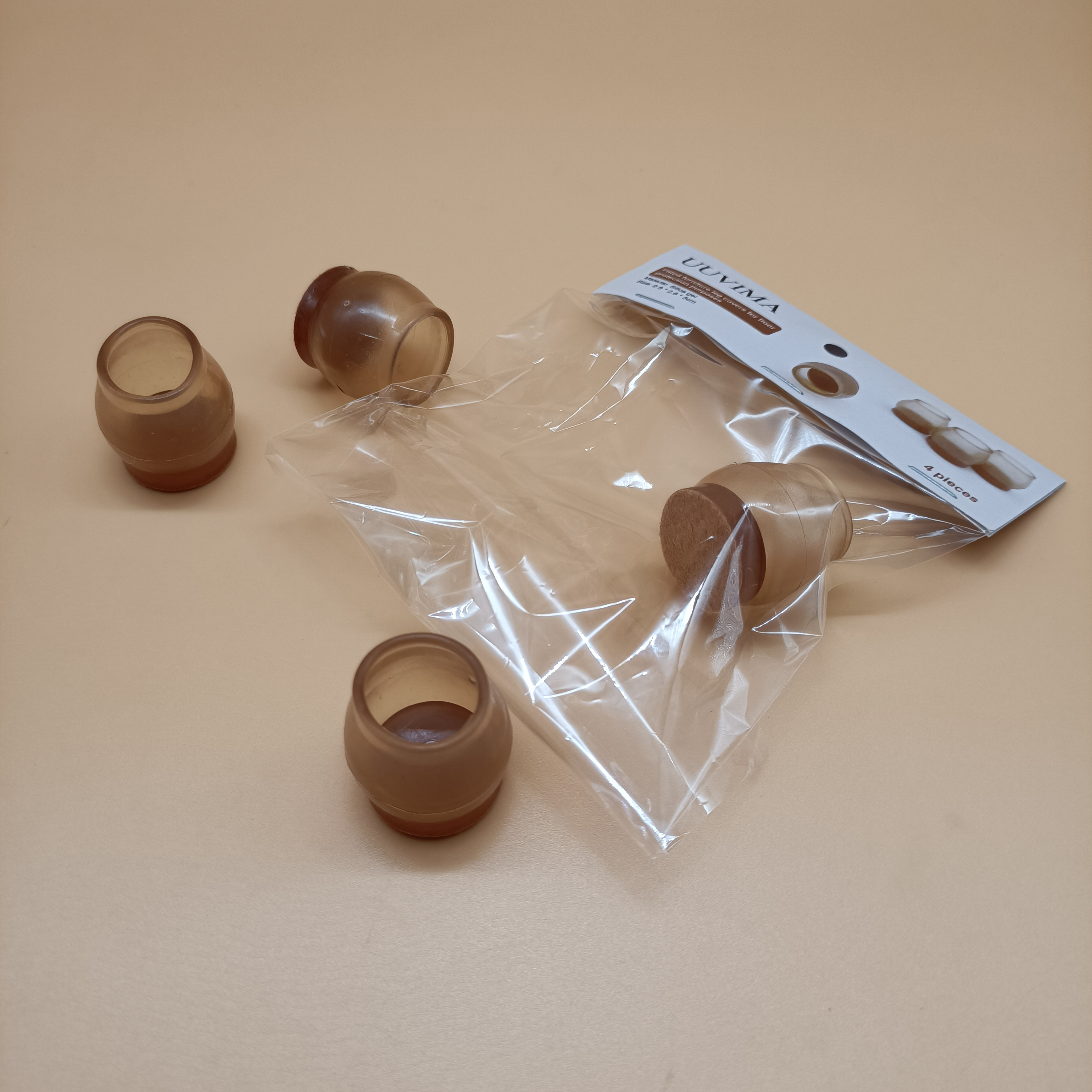UUVIMA Fitted Furniture Leg Covers for Floor Protection Purposes, Silicone Furniture Leg Cups