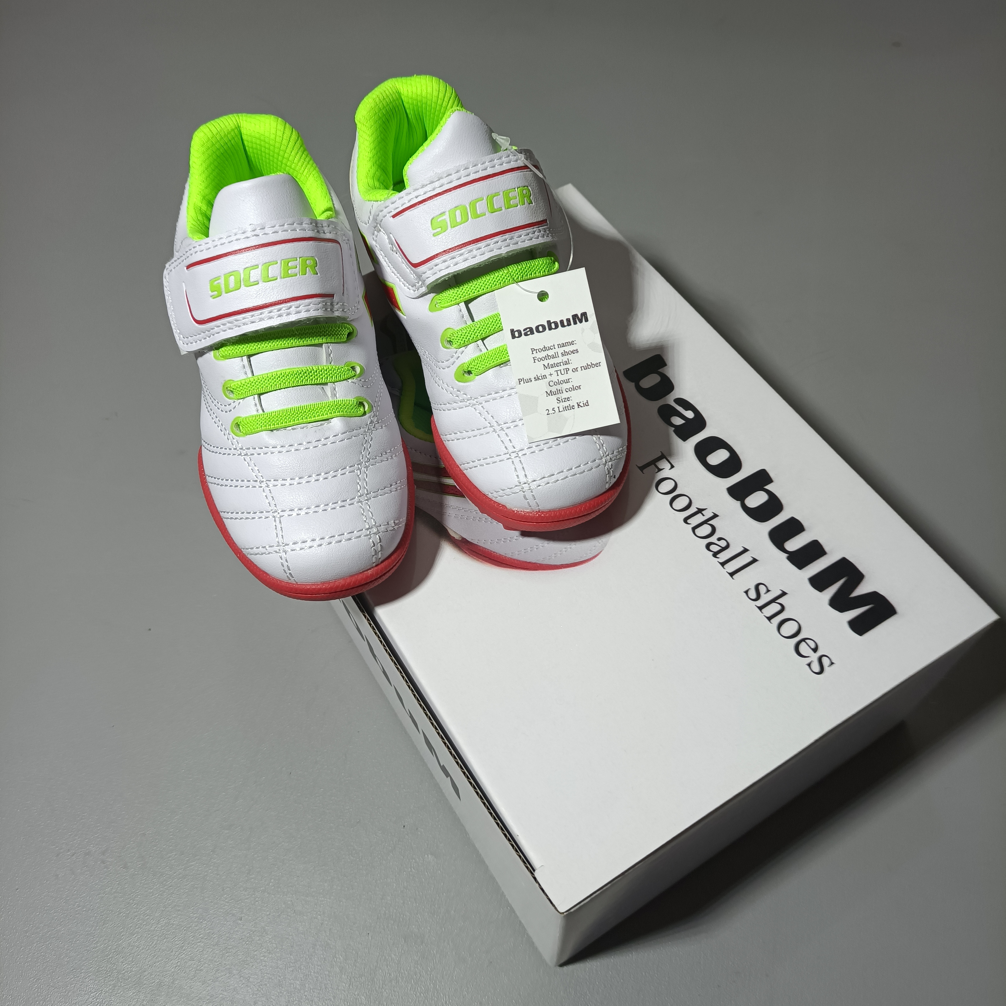 baobuM Football shoes,Solid ground Soccer shoes for boys and girls sports outdoor football shoes