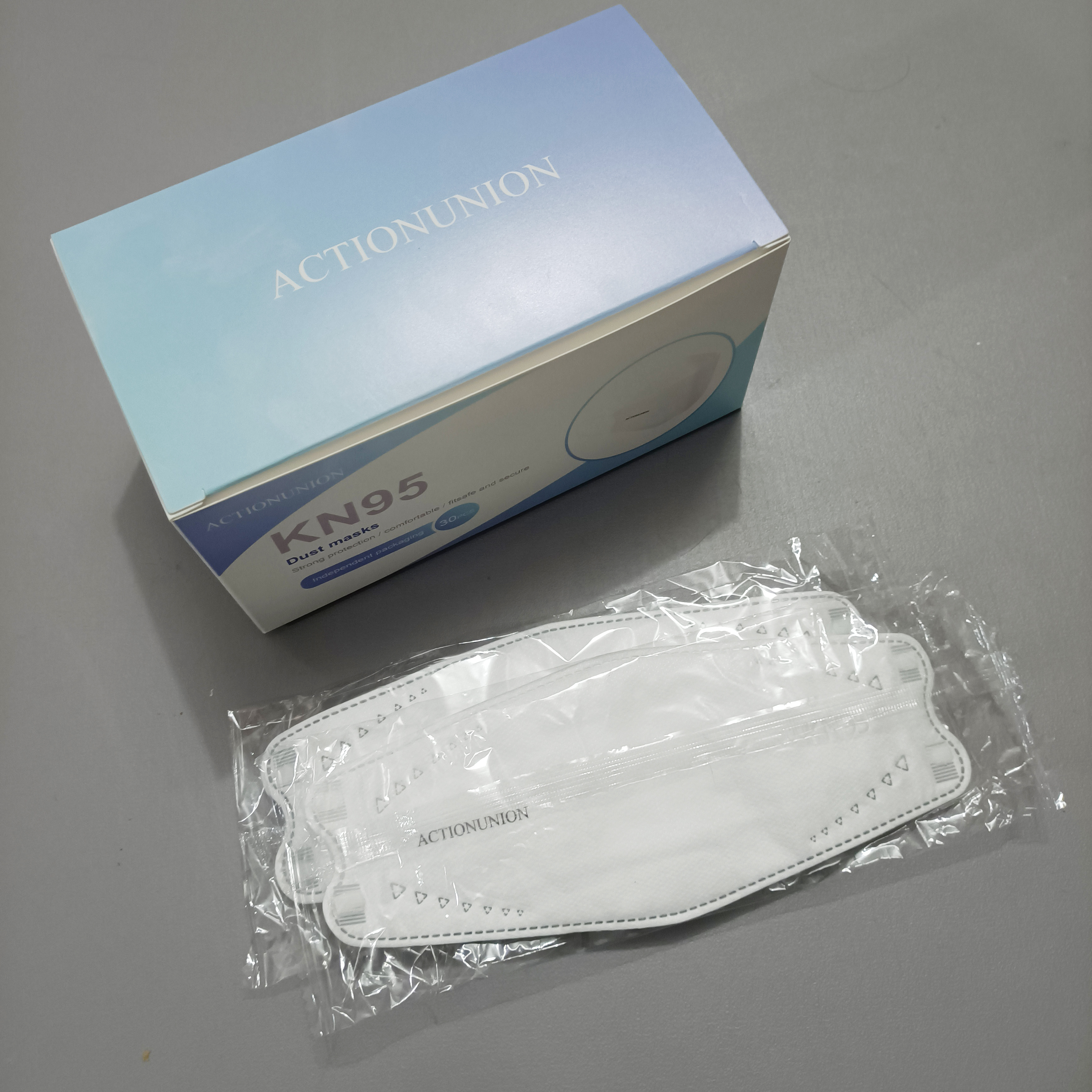 ACTIONUNION Dust masks, adult and adolescent disposable respiratory protective masks, white