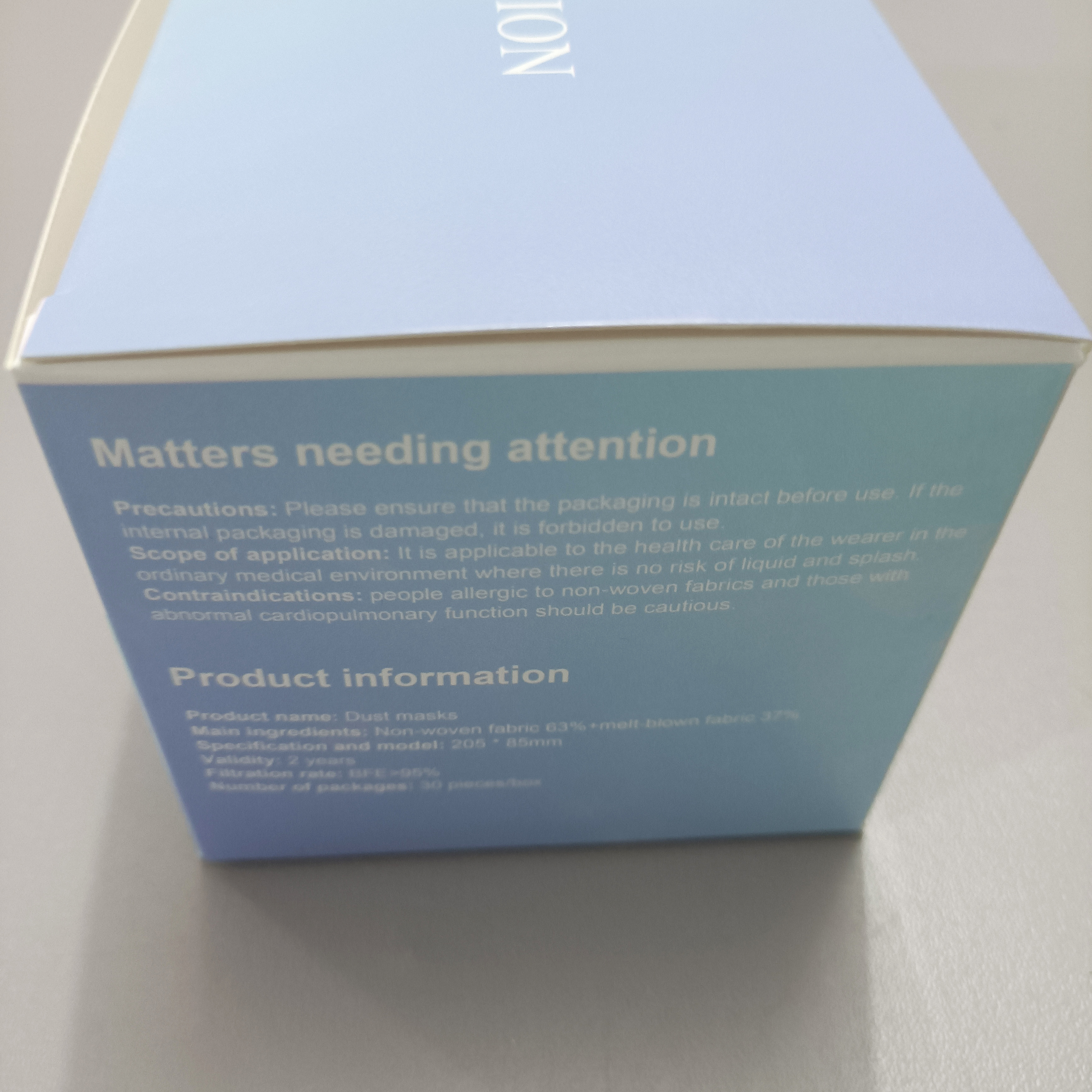 ACTIONUNION Dust masks, adult and adolescent disposable respiratory protective masks, white