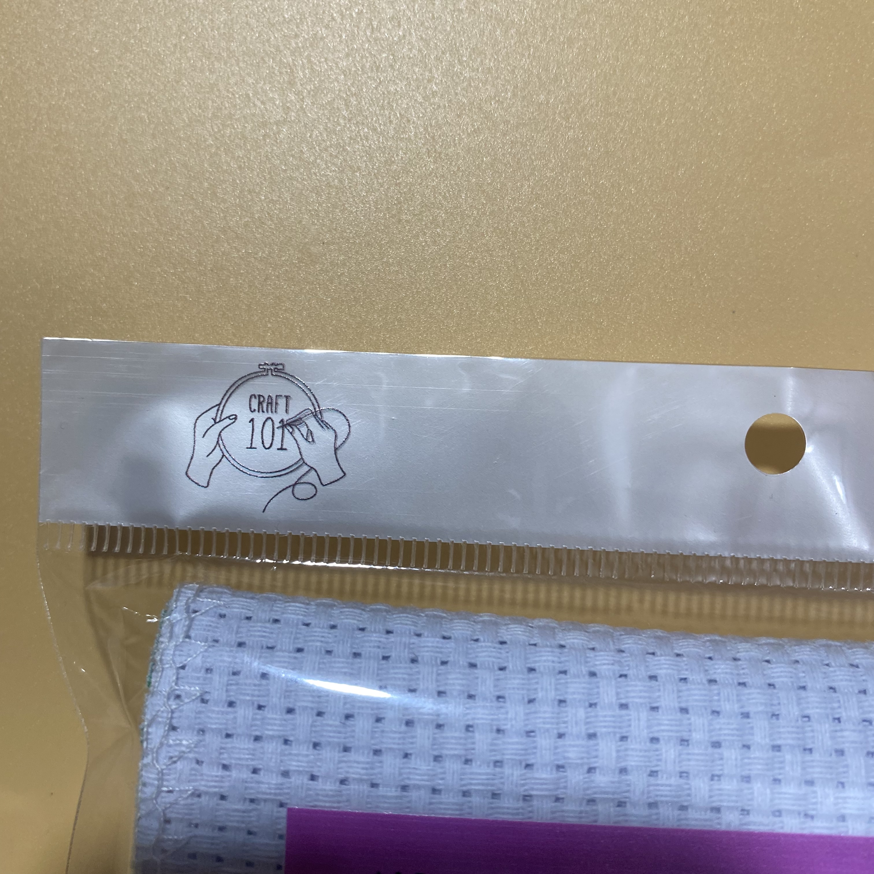 CARFT 101 Aida cloth for cross-stitching, White 29"X12",9 Count, Premium Cotton Cross Stitch Fabric