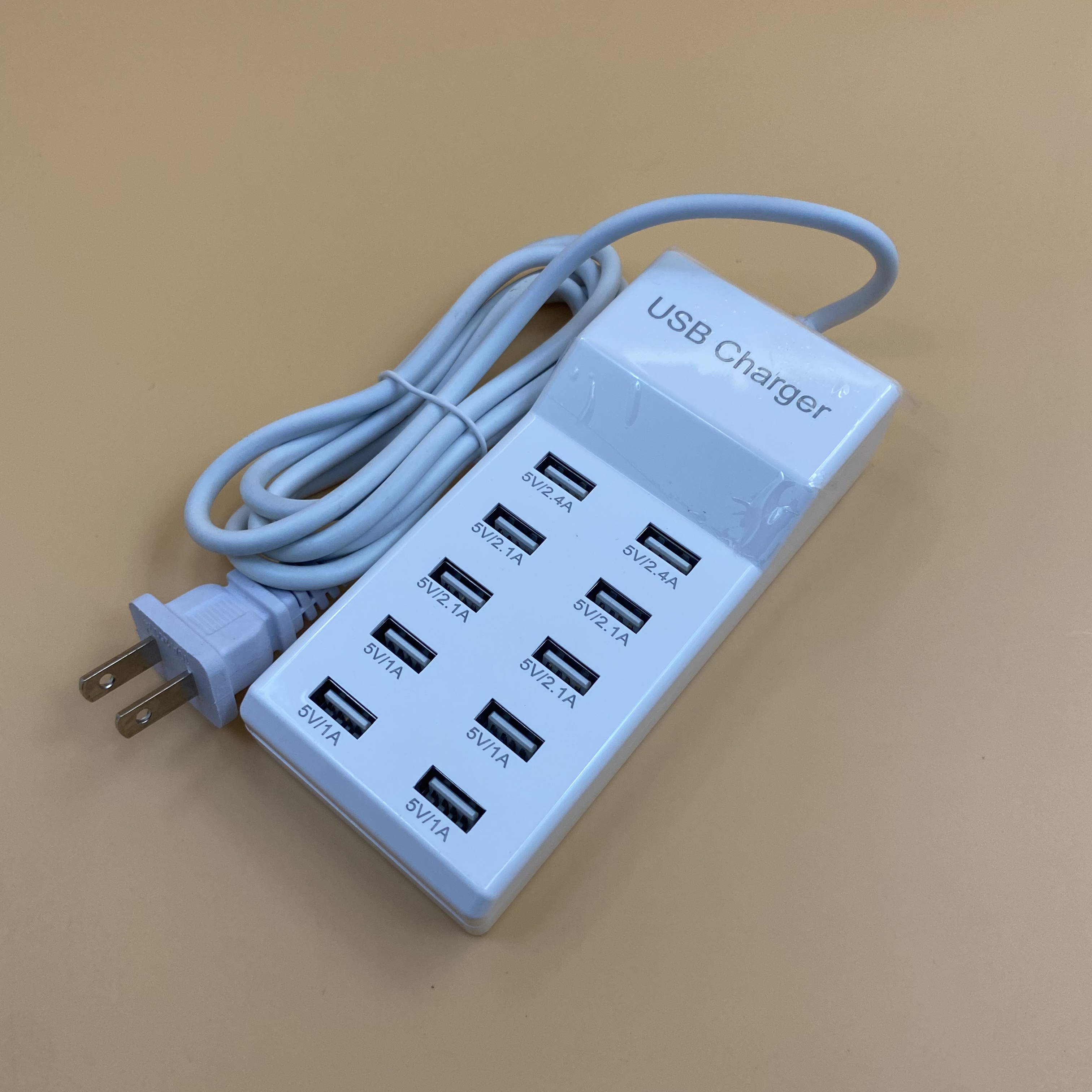 USB charger, 10 charging ports 100-240W 50/60Hz USB desktop charger,  model YC-A10.