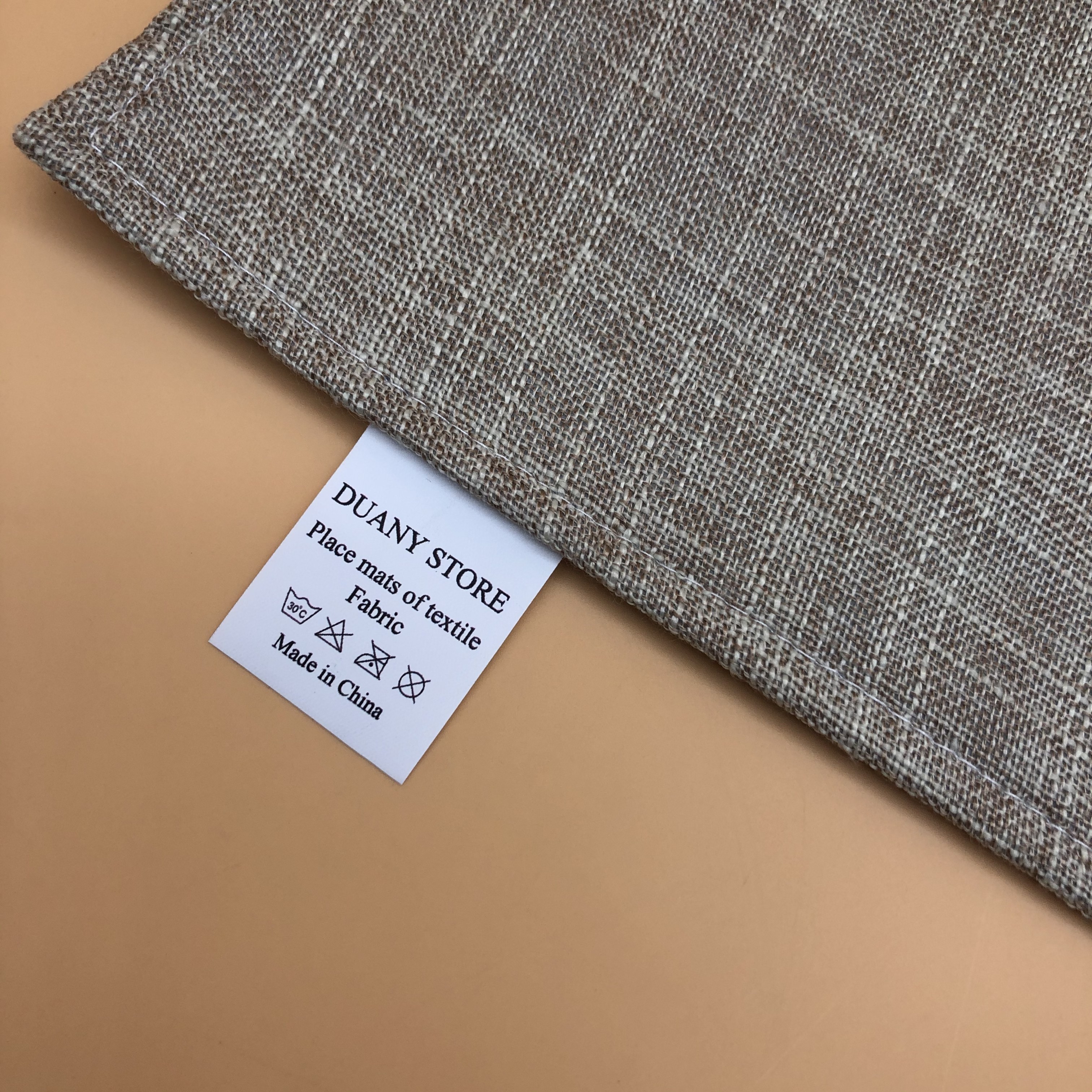 DUANY STORE Place mats of textile,Textile Table Mat Non-Slip Heat Resistant (Beige)