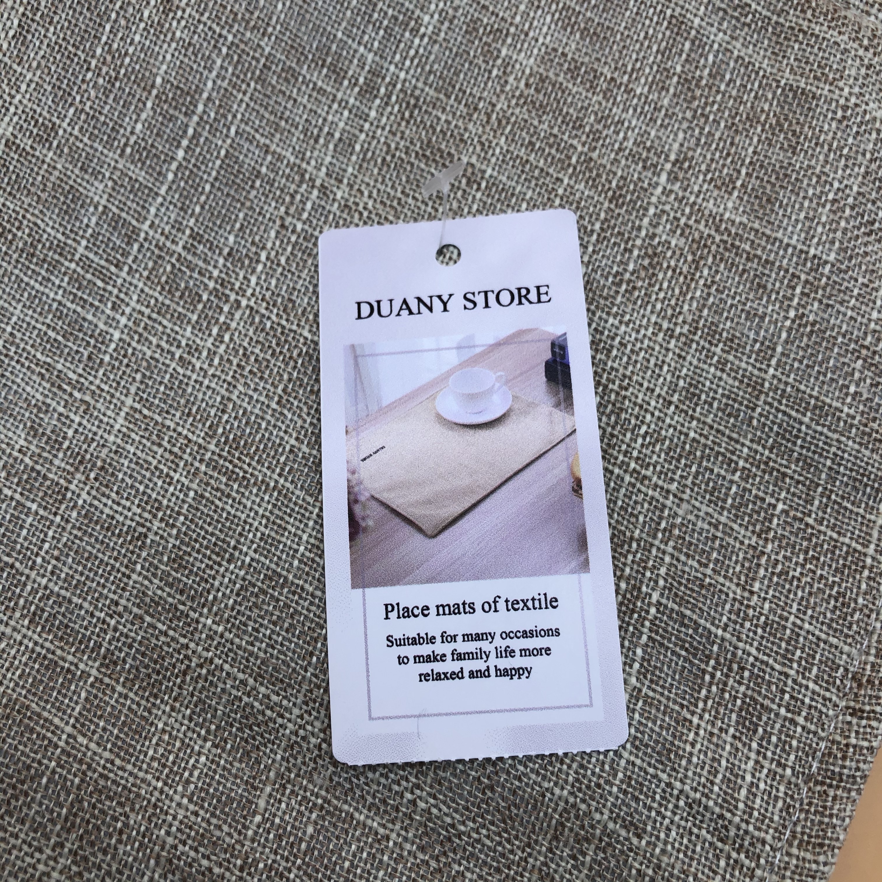DUANY STORE Place mats of textile,Textile Table Mat Non-Slip Heat Resistant (Beige)