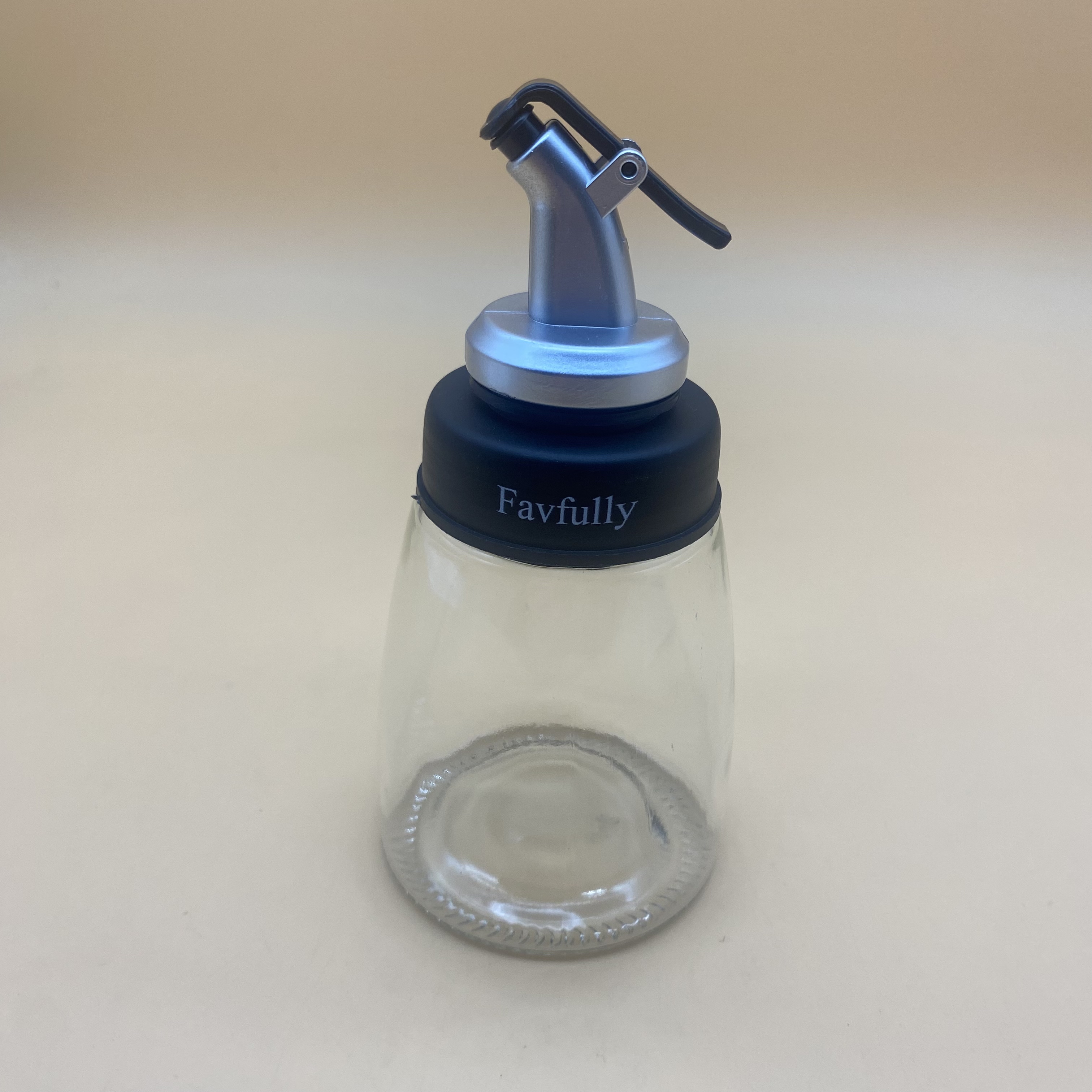 Favfully Cruets,Glass Bottles With Stainless Steel Spout & Stainless Steel Funnel SET OF 180 ML