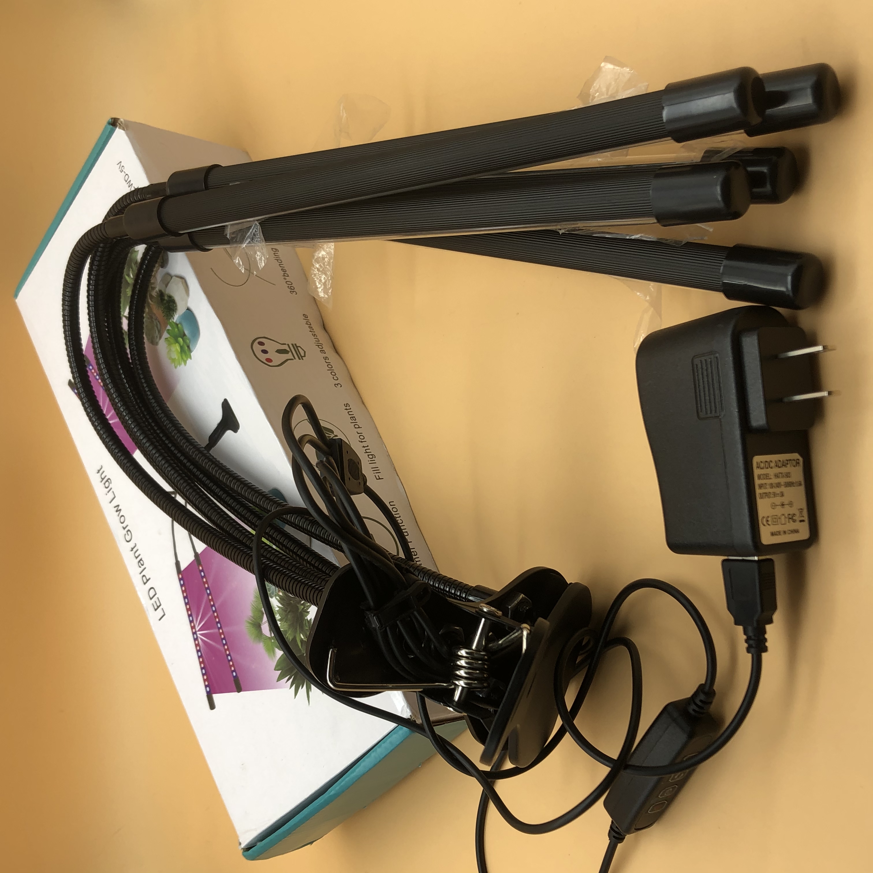 LED Plant Grow Light, 5 Red Blue Spectrum LED Grow Lights, 3 Modes Timed Adjustable Gooseneck