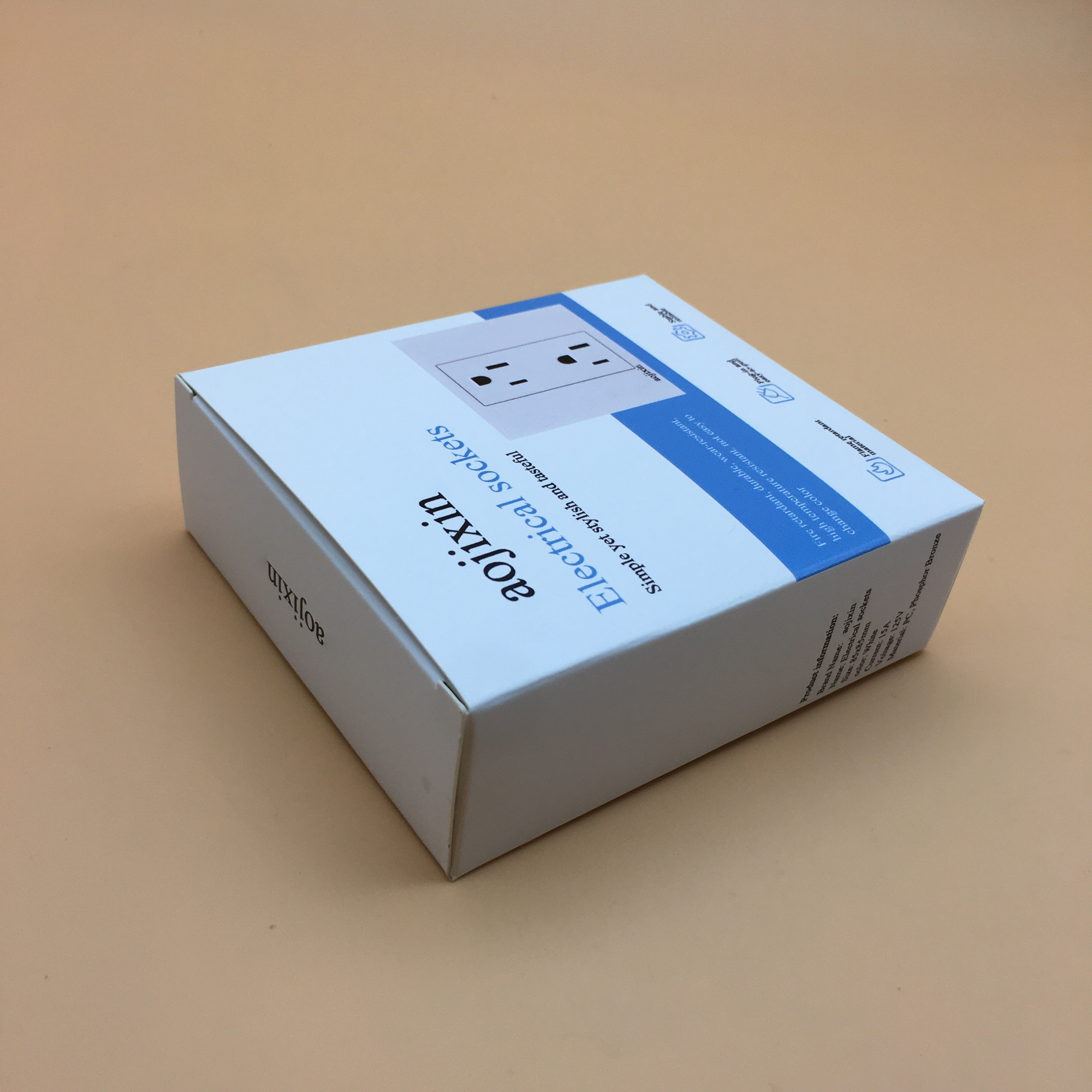 aojixin Electrical Sockets, Standard Electrical Wall Outlet, Decorative Screwless Wallplate Included