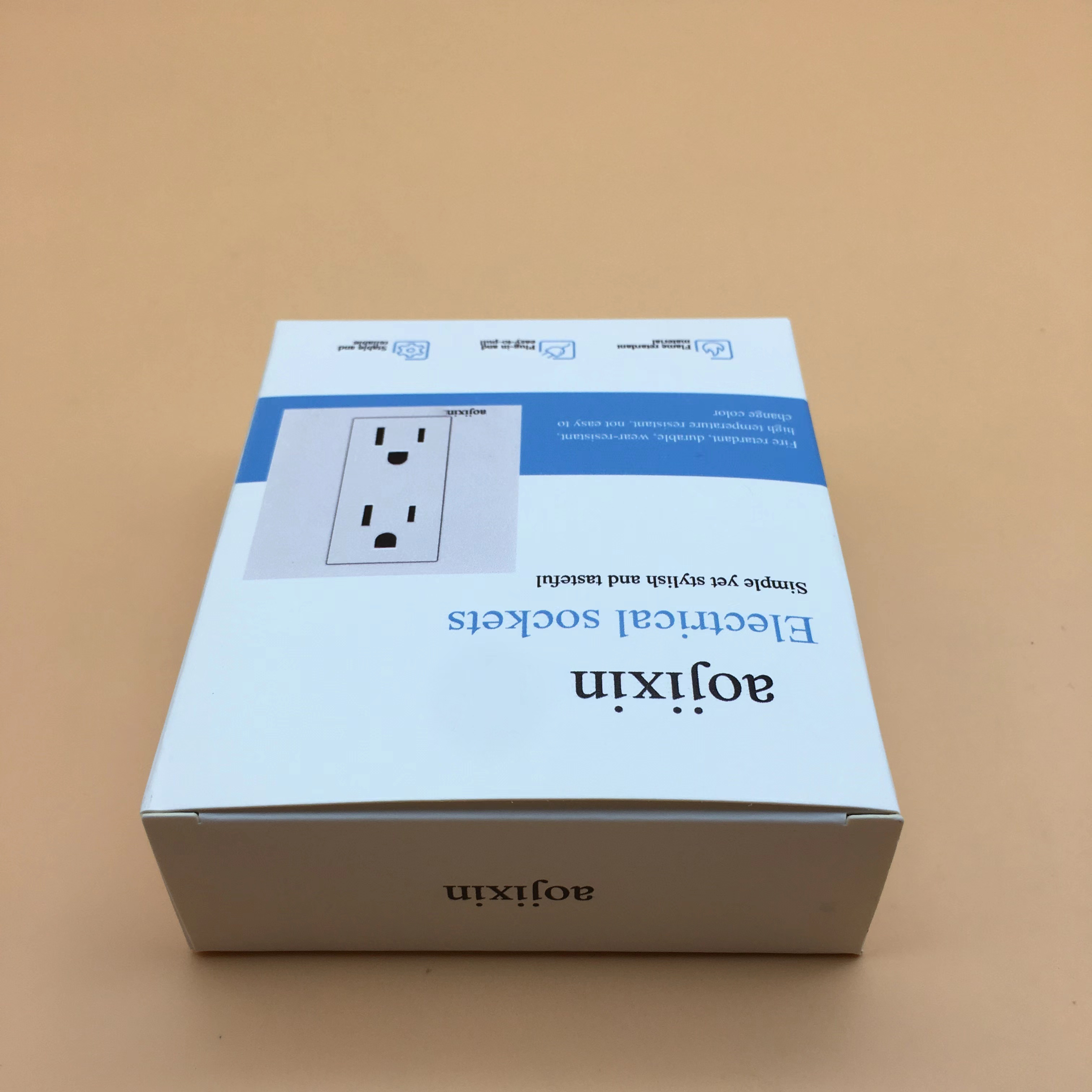 aojixin Electrical Sockets, Standard Electrical Wall Outlet, Decorative Screwless Wallplate Included