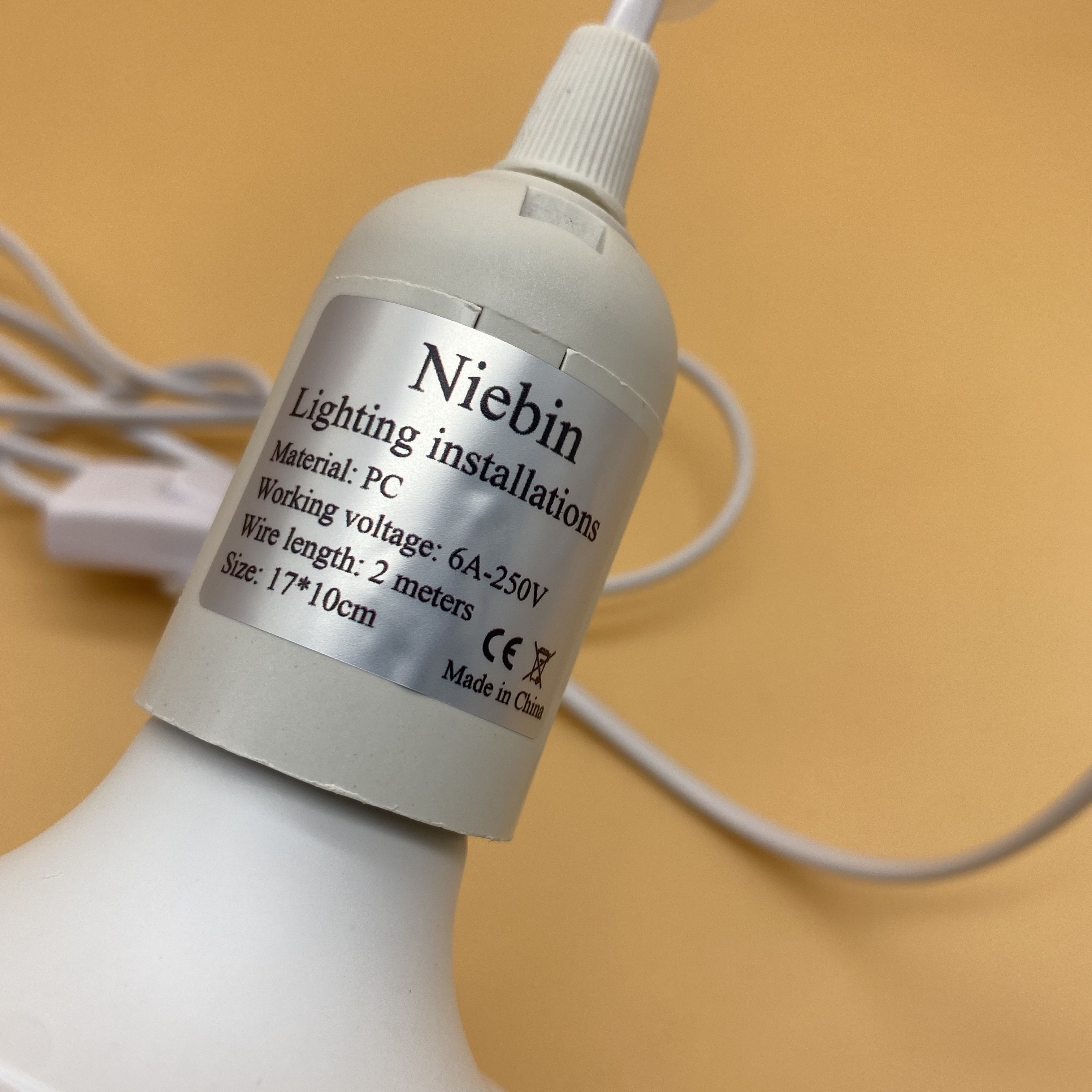 Niebin Lighting installations,  Vintage Pendant Light Kit with 15Ft Hanging Light Cord, with Switch for Bedroom Plant Growth Light