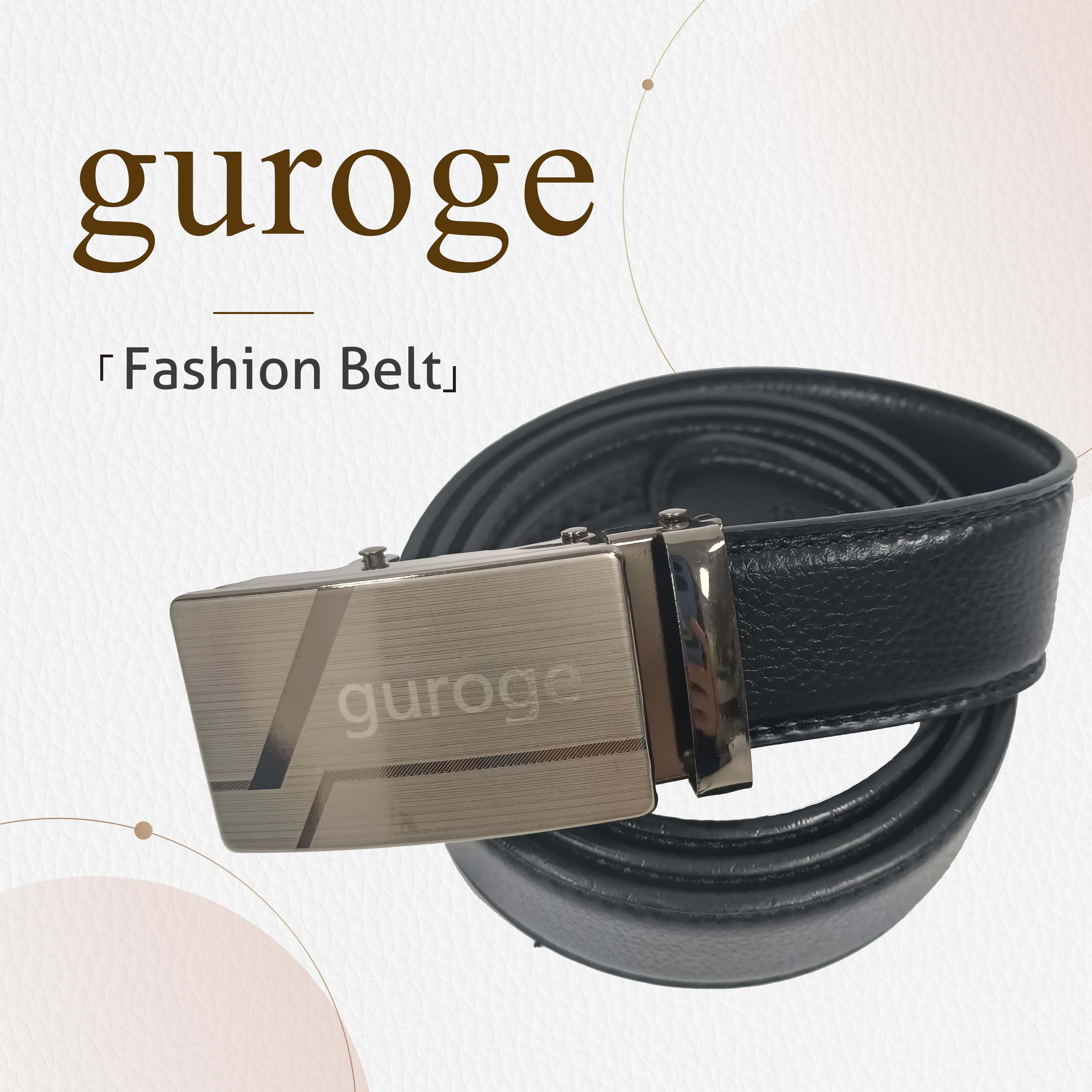 guroge Belts made of leather, Men’s Casual Leather Leather Belts 4MM Thick Alloy Prong Buckle（1pack）