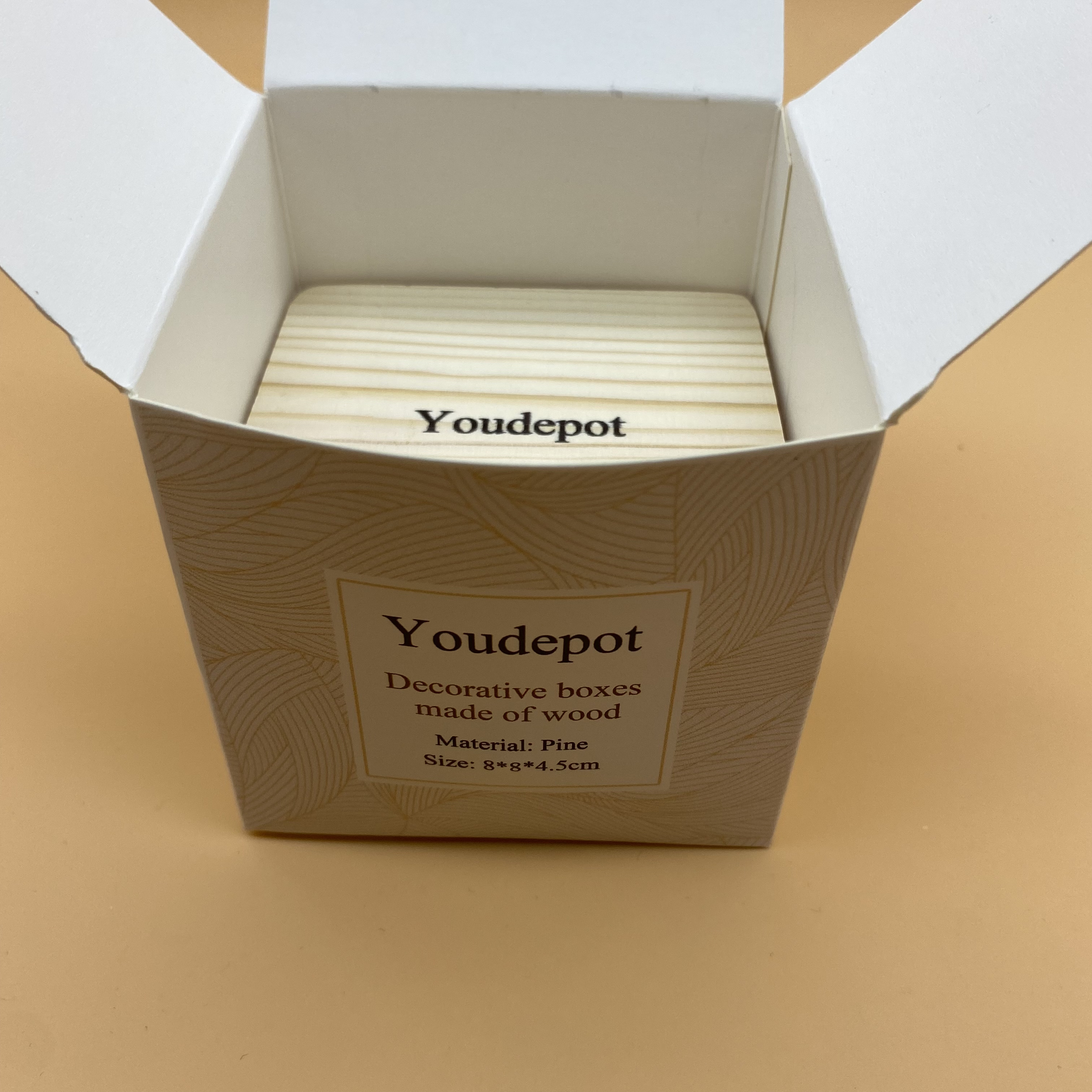 Youdepot Decorative boxes made of wood, Gift Box for Crafts, Wood Box for DIY Jewelry with Clasp，