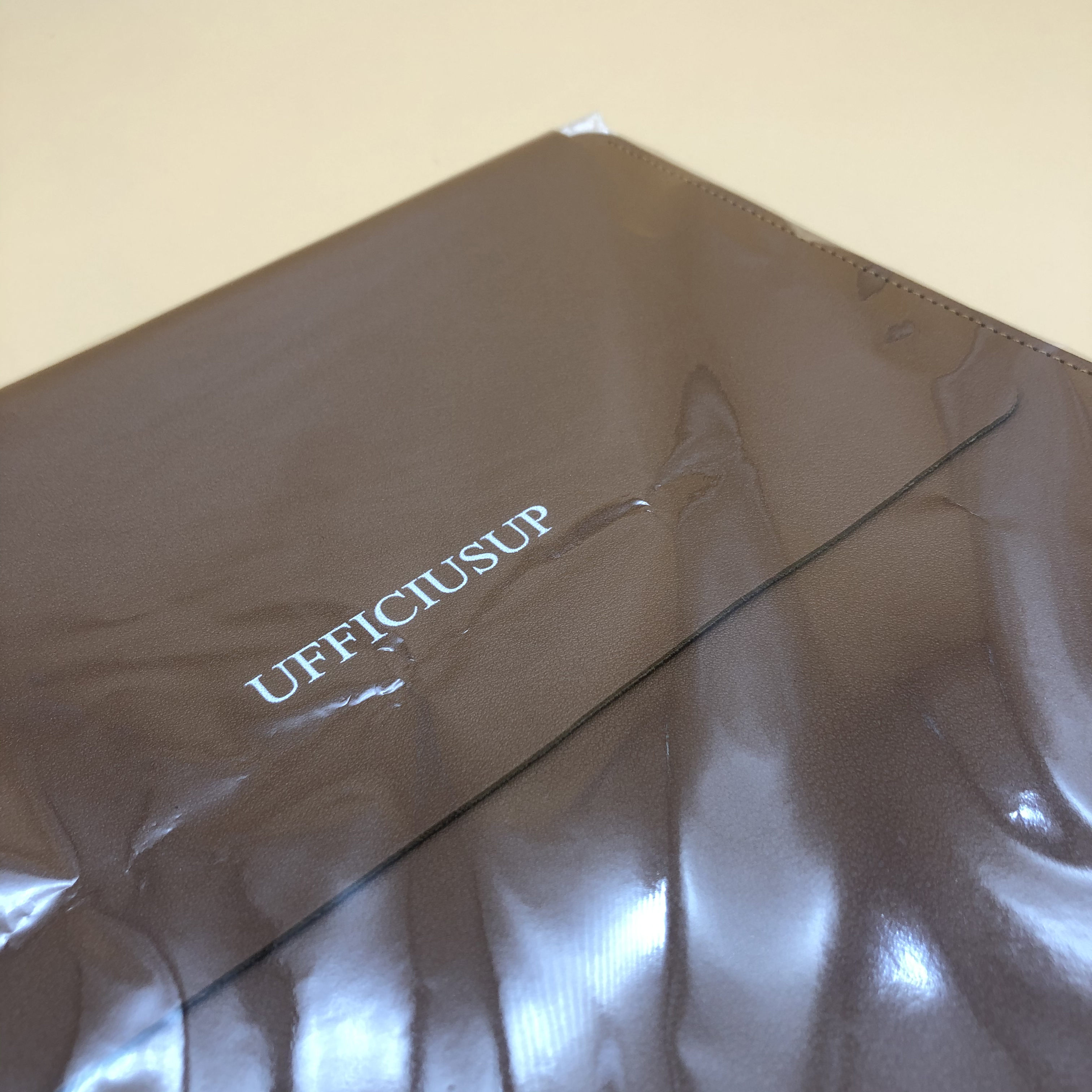 UFFICIUSUP PU Leather Document holders, 13" x 9.8" Document Valuables Waterproof Document Bag