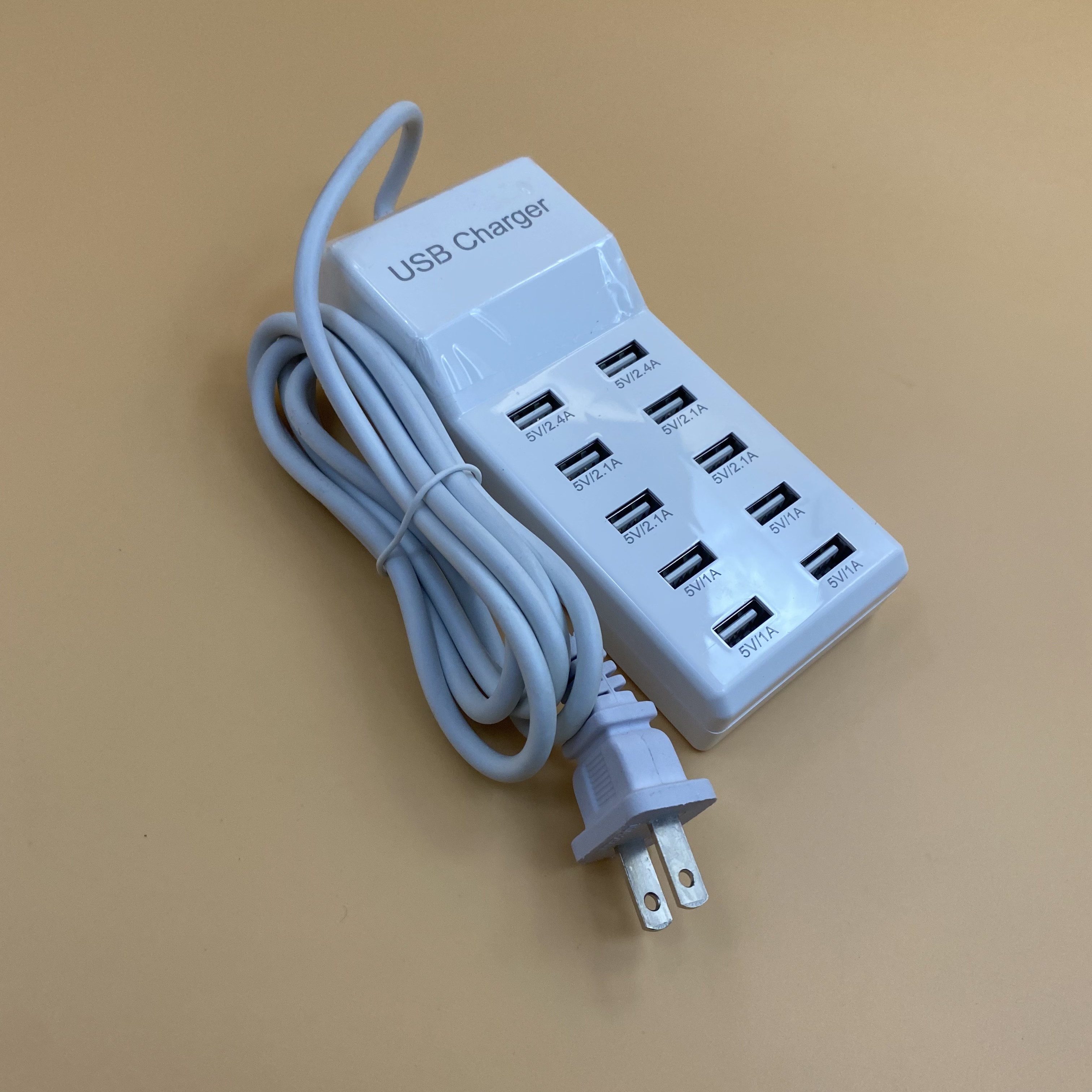 USB charger, 10 charging ports 100-240W 50/60Hz USB desktop charger,  model YC-A10.