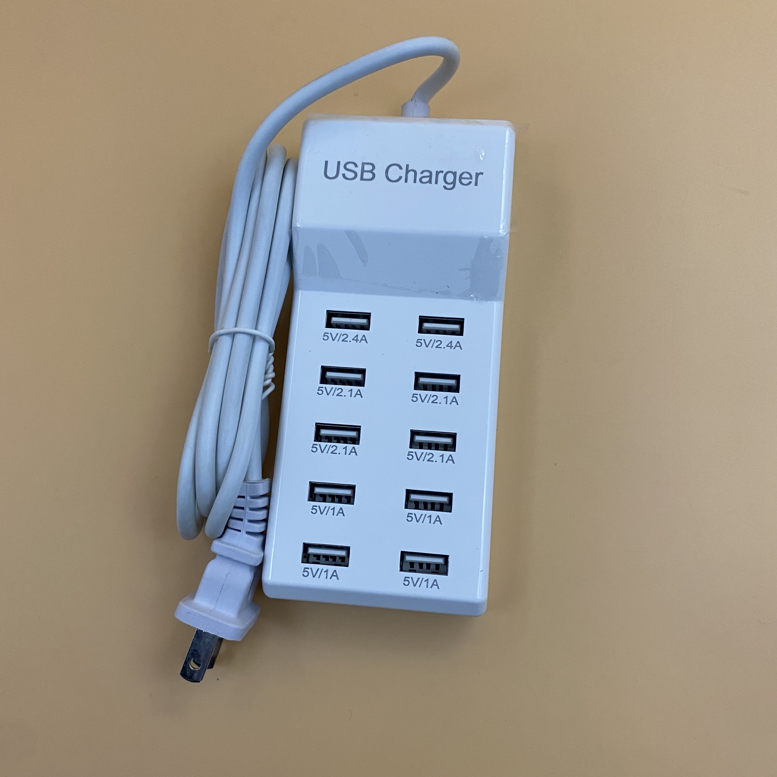 USB charger, 10 charging ports 100-240W 50/60Hz USB desktop charger,  model YC-A10.