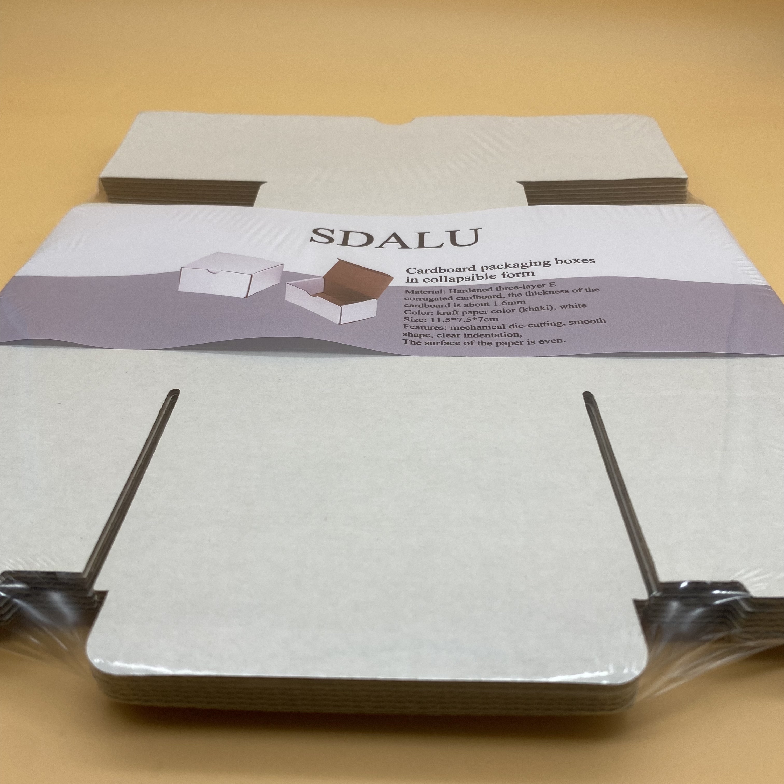SDALU Small Cardboard packaging boxes in collapsible form, Suitable for shipping and storage