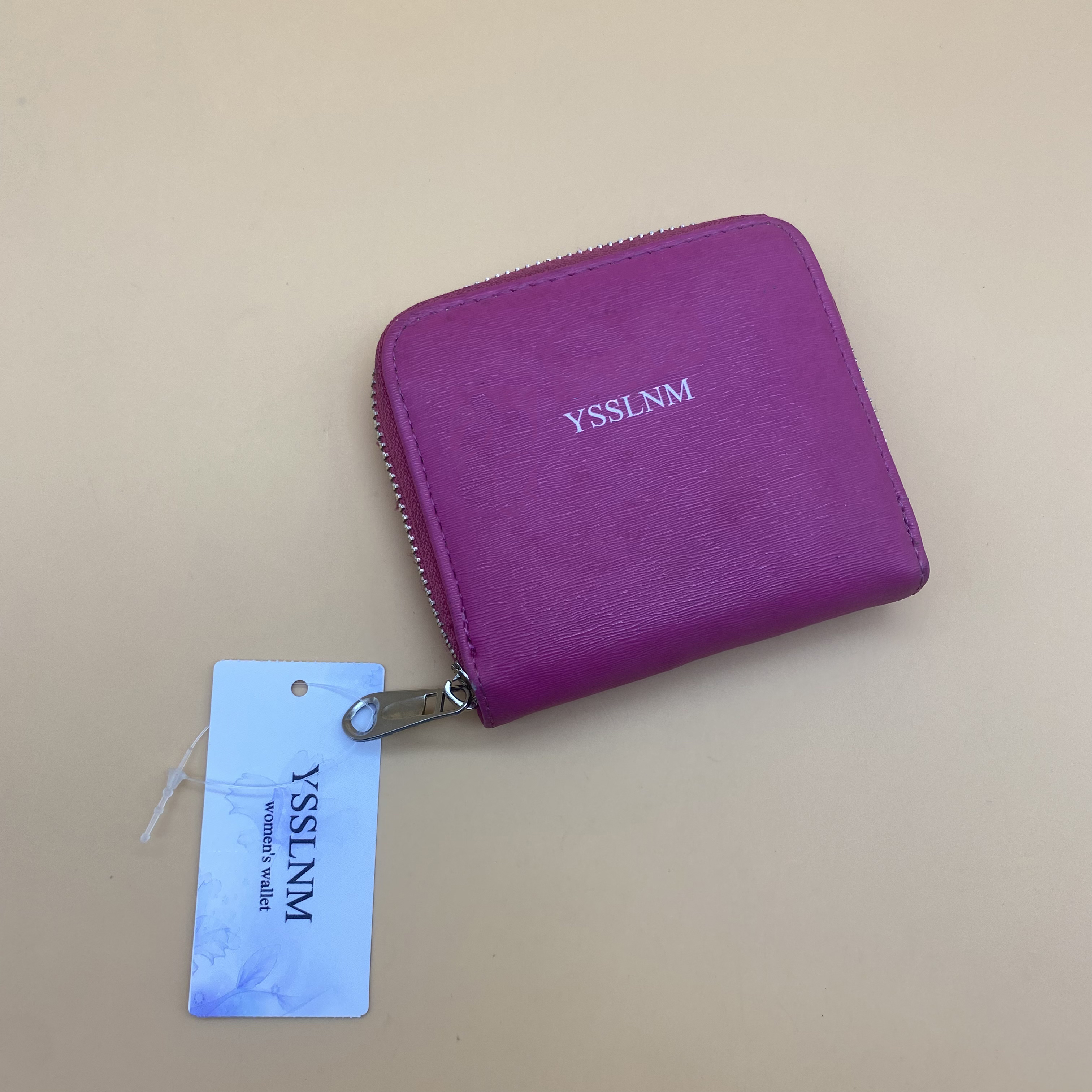 Ysslnm Women's Wallet, Leather Zip Large Capacity Long Purse Credit Card Clutch Wristlet(ROSE RED)