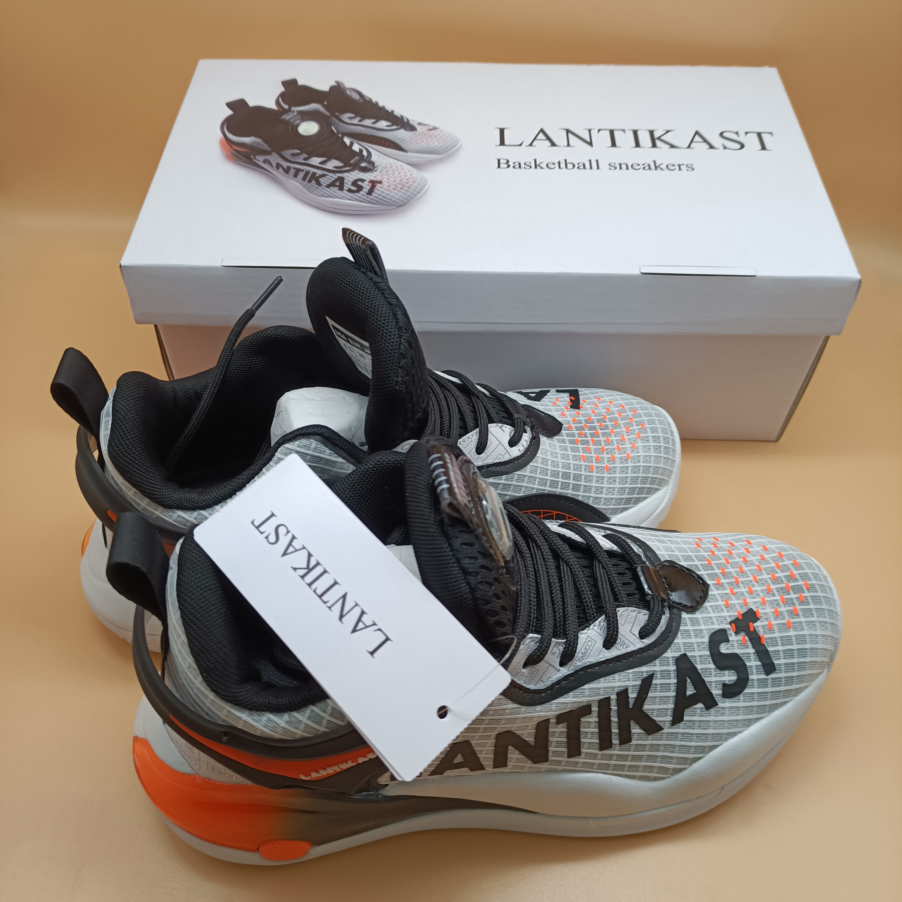  LANTIKAST Basketball sneakers,High Top Mens Basketball Shoes,Non Slip Outdoor Sneakers