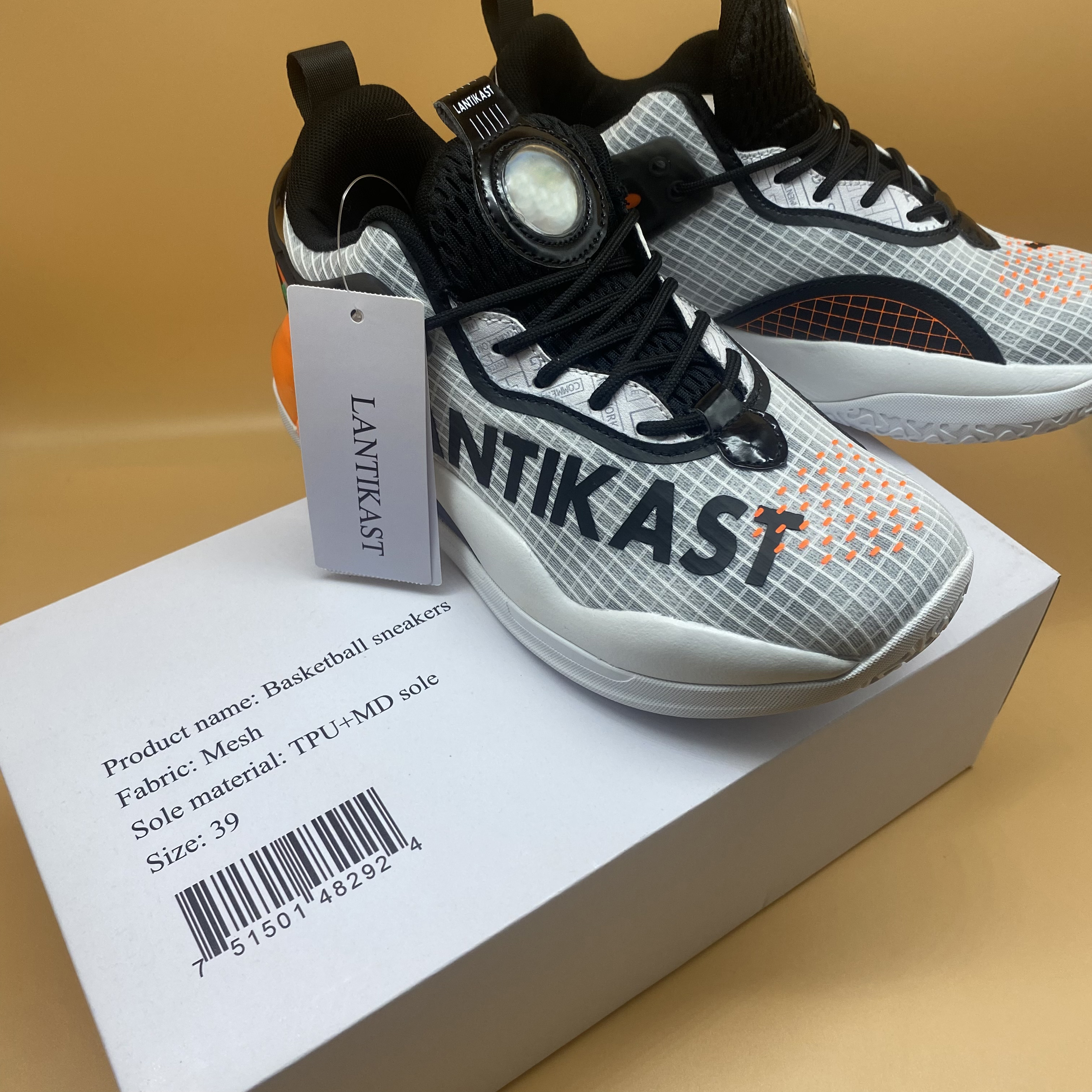  LANTIKAST Basketball sneakers,High Top Mens Basketball Shoes,Non Slip Outdoor Sneakers