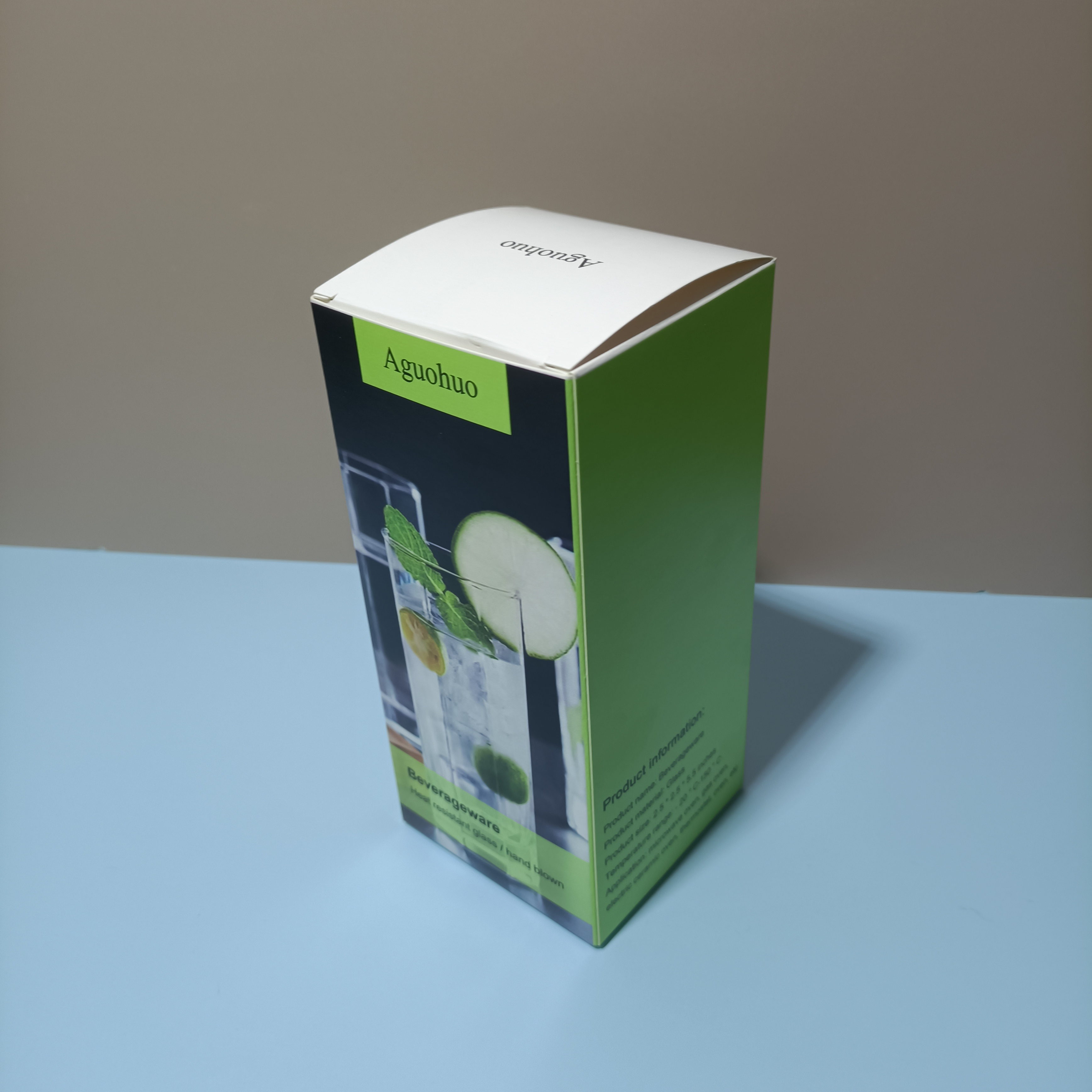 Aguohuo Beverageware, Glass Water Cup - Microwave and Oven Safe