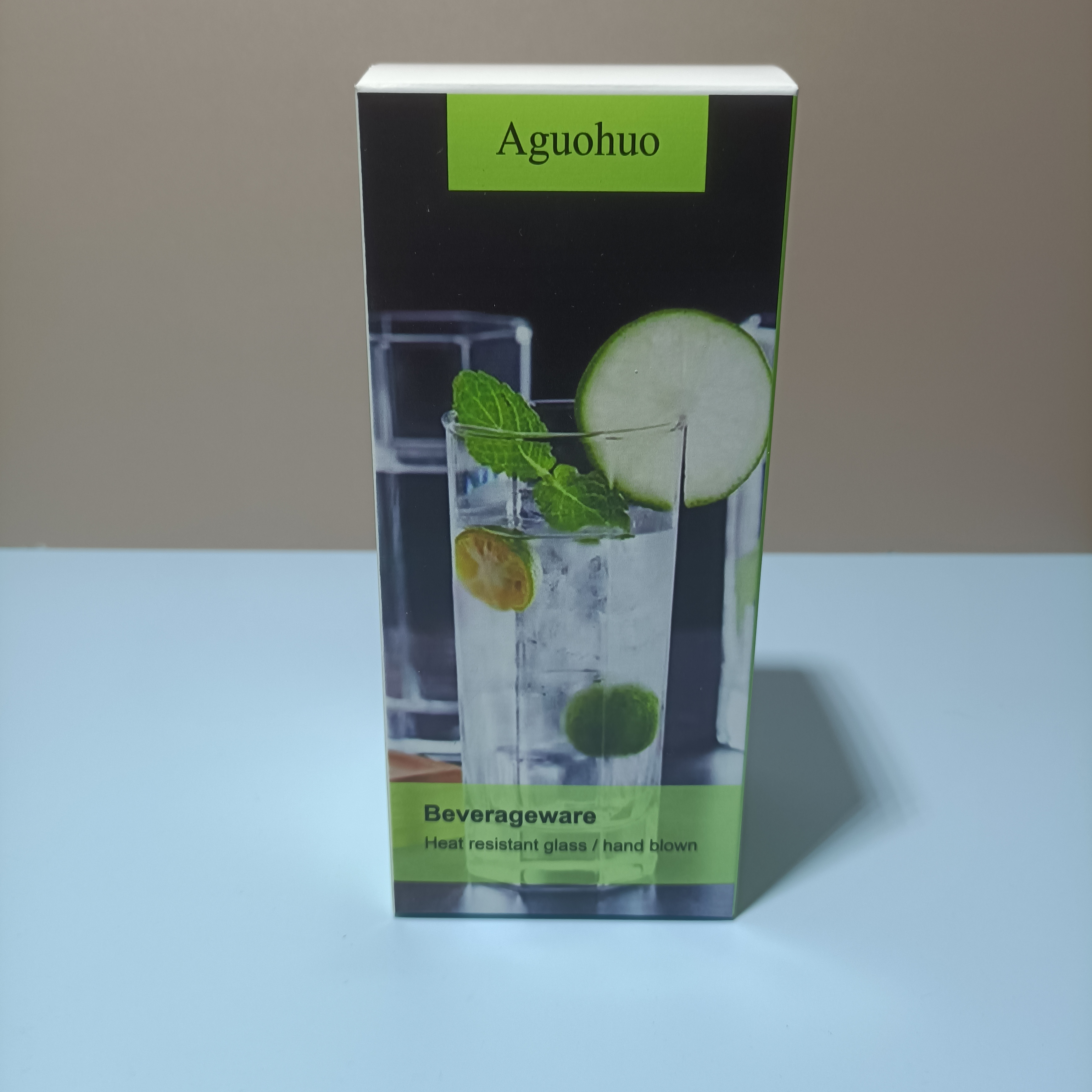 Aguohuo Beverageware, Glass Water Cup - Microwave and Oven Safe