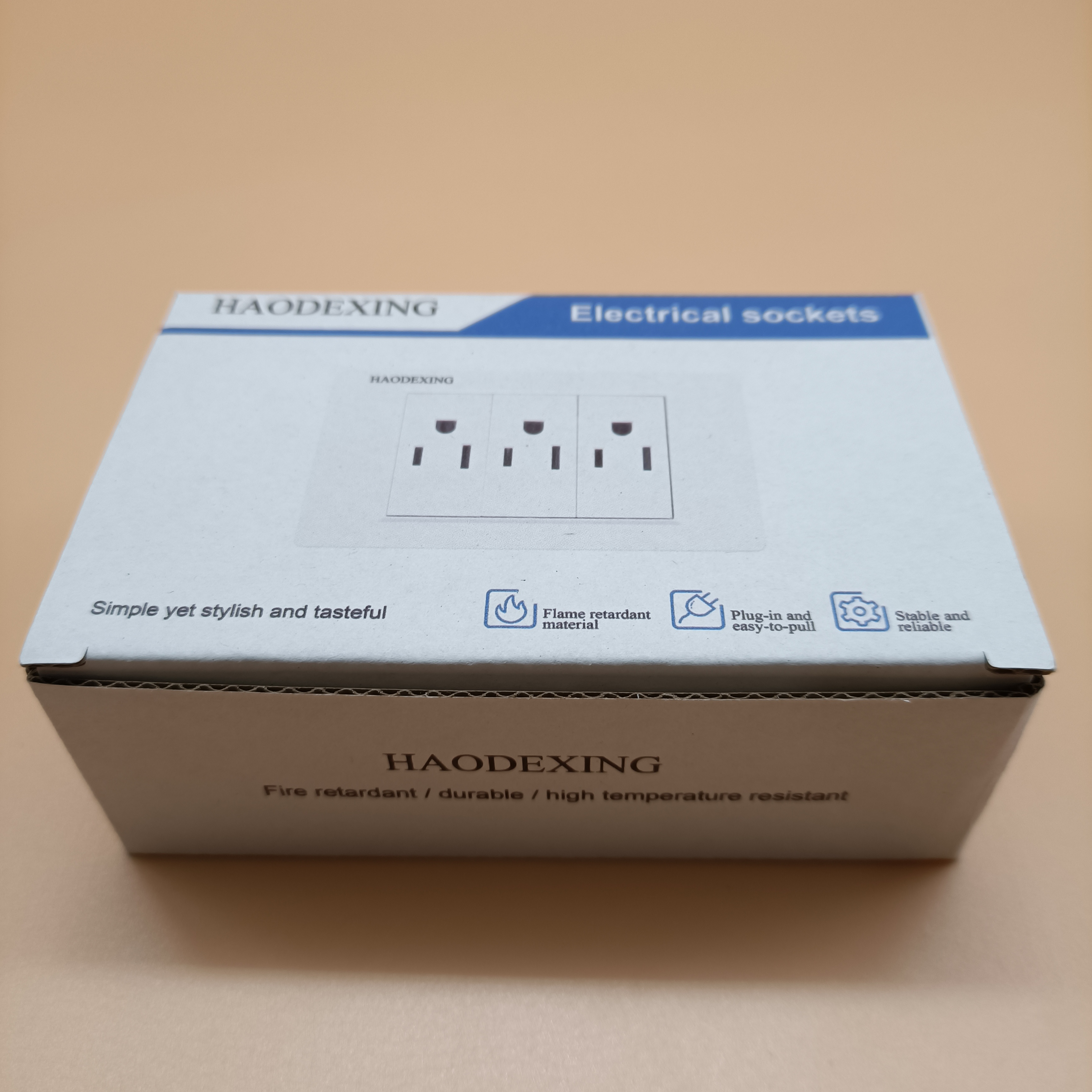 HAODEXING Electrical sockets,Wall Outlet for Residential and Commercial UseWhite (1 Box)