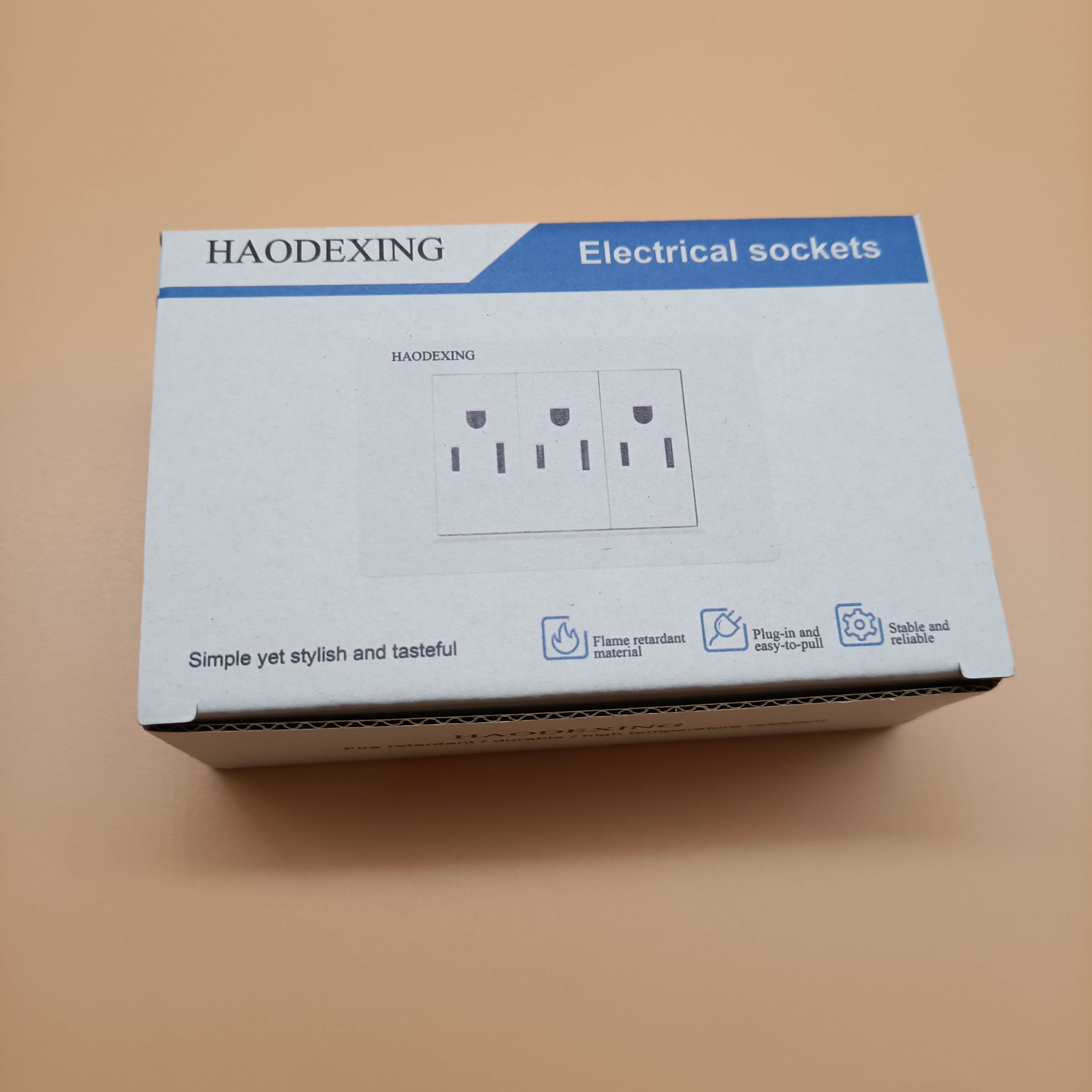 HAODEXING Electrical sockets,Wall Outlet for Residential and Commercial UseWhite (1 Box)