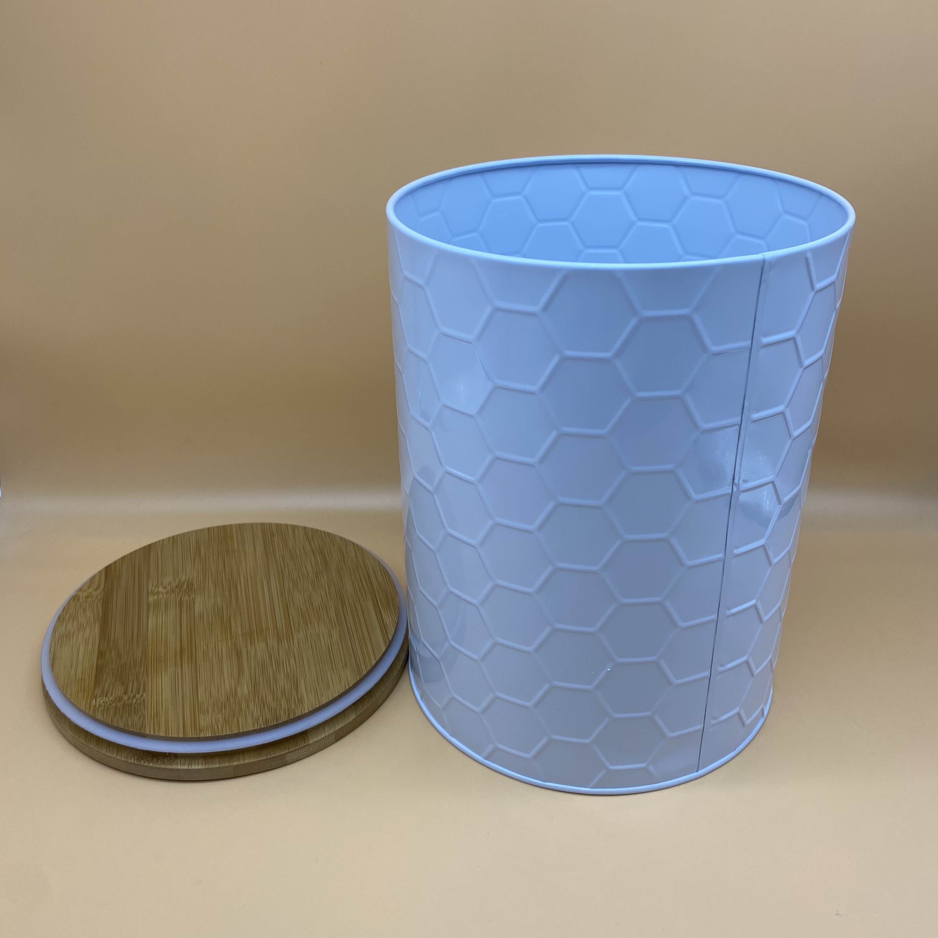 Food Storage Container,Food Storage Container Jars with Bamboo Lids,Leak Proof, Airtight, Nested 4 Pack