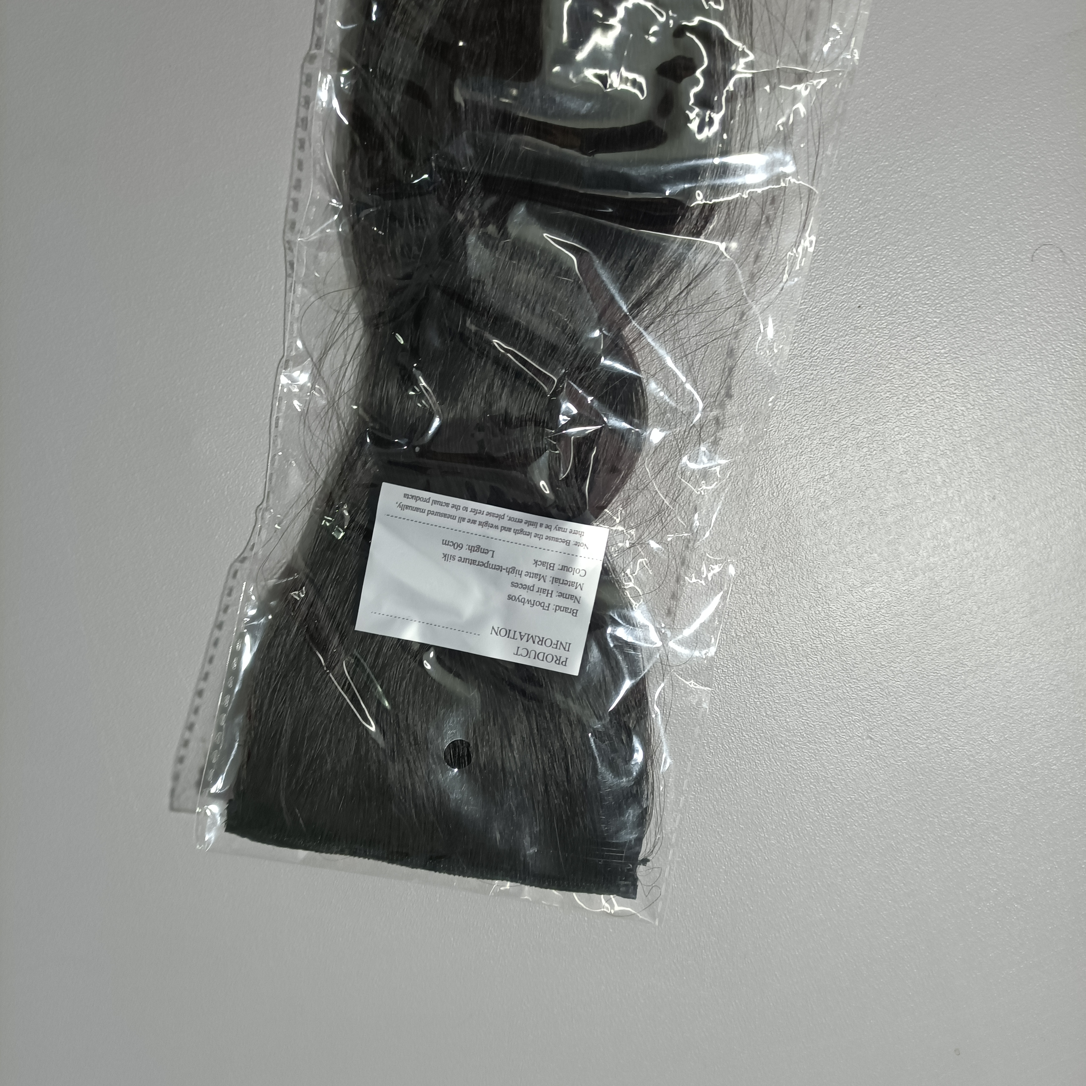 Fbofwbyos Hair pieces, Straight Black Hair Extensions Clip 1 Pieces/Set (60cm )