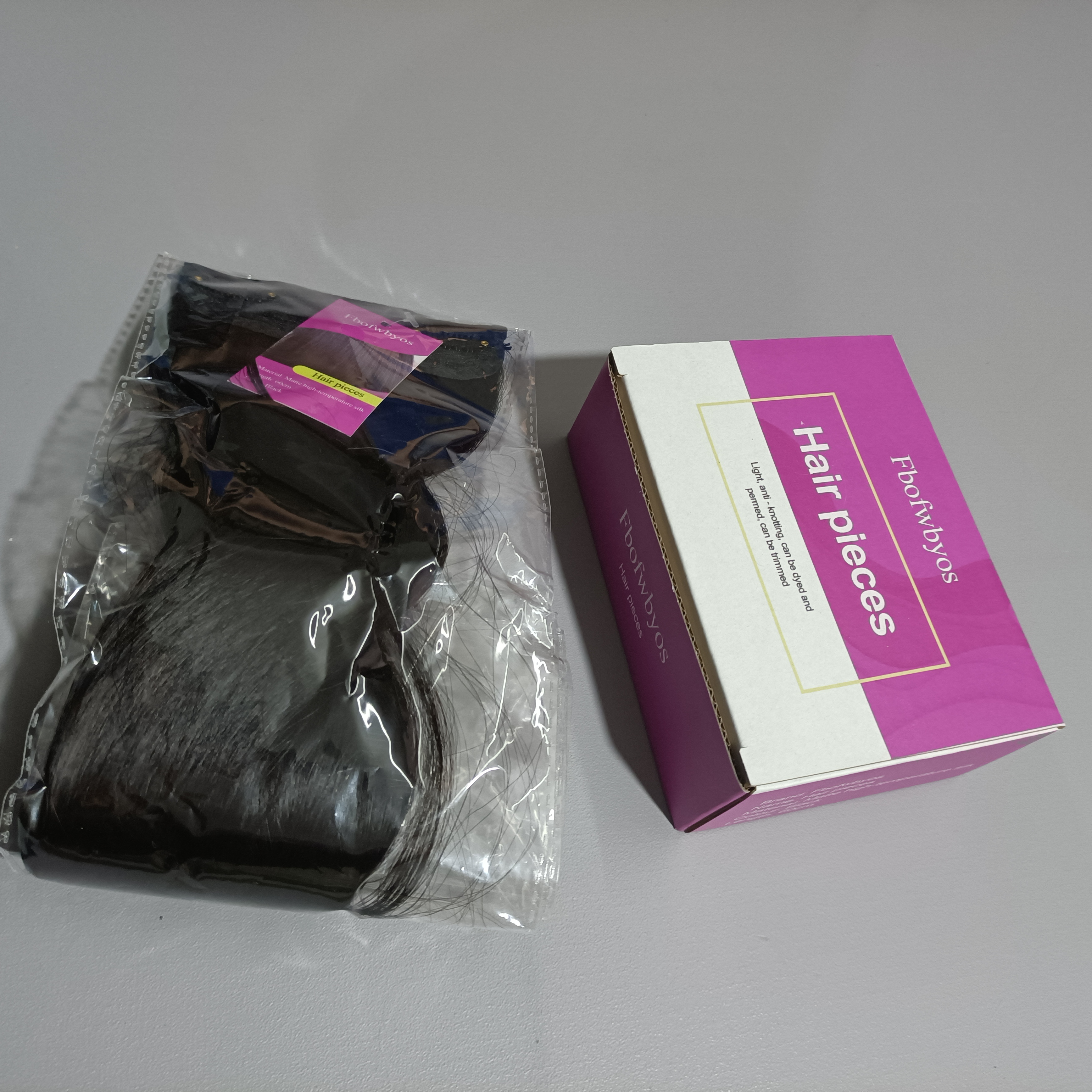 Fbofwbyos Hair pieces, Straight Black Hair Extensions Clip 1 Pieces/Set (60cm )