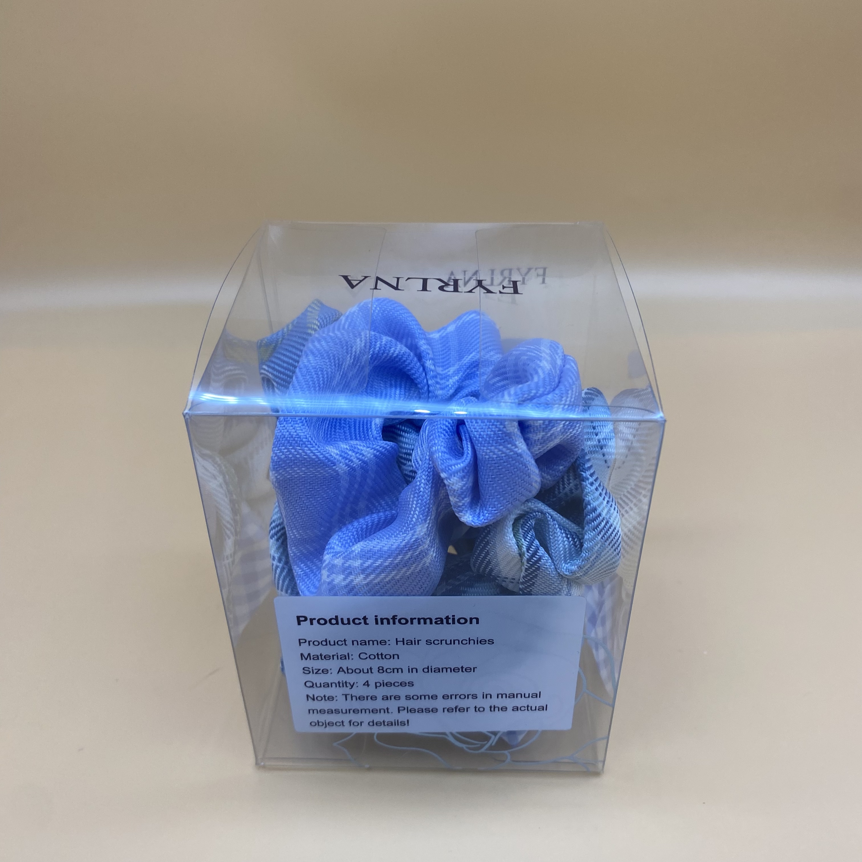 FYRLNA Hair scrunchies,Soft Scrunchy Hair Bands Scrubchy Hair For Accessories Women Girls, 4 Pack 