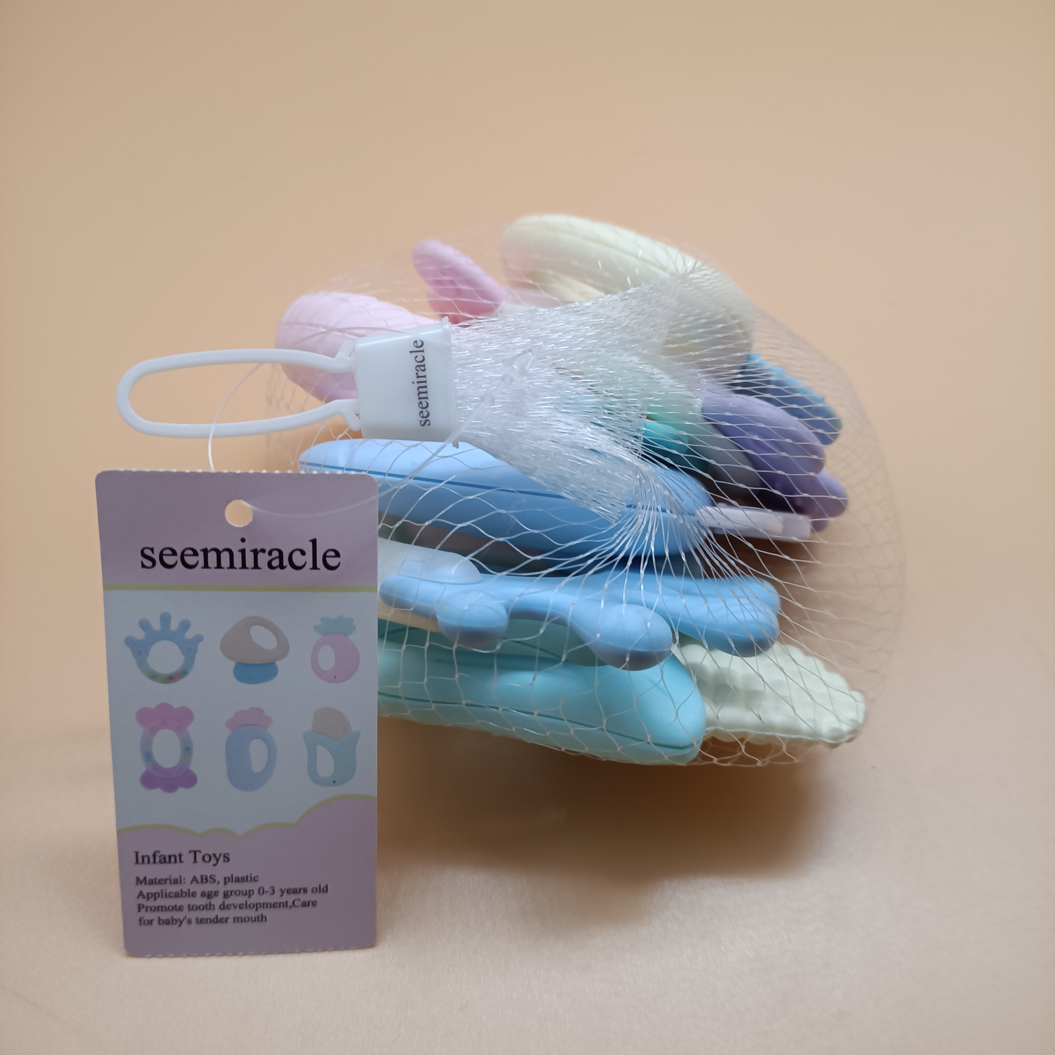 seemiracle Infant toys,6PCS Baby Rattles Set, Educational Shower Gift Toys for Baby Newborn Infant 6-12 Months