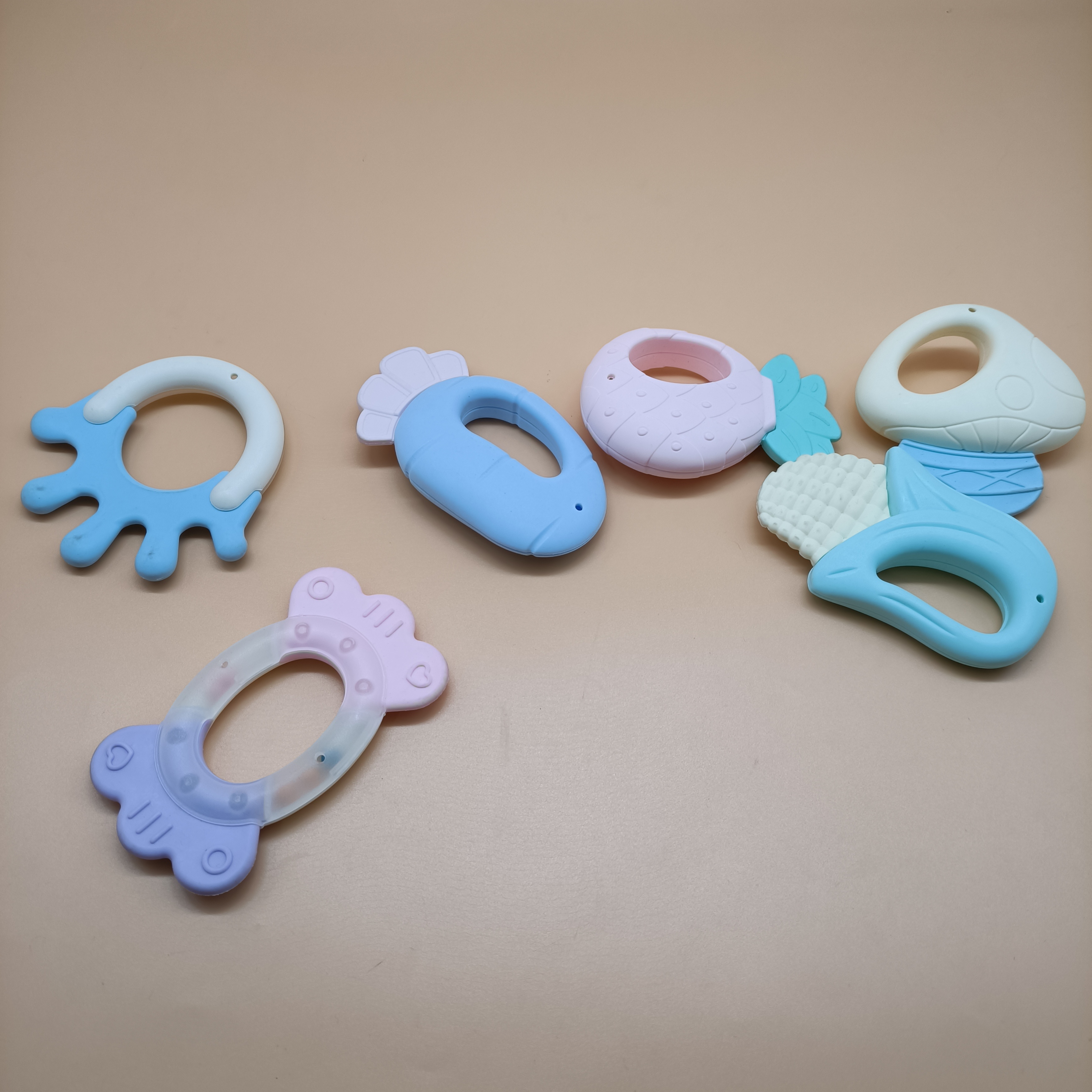 seemiracle Infant toys,6PCS Baby Rattles Set, Educational Shower Gift Toys for Baby Newborn Infant 6-12 Months