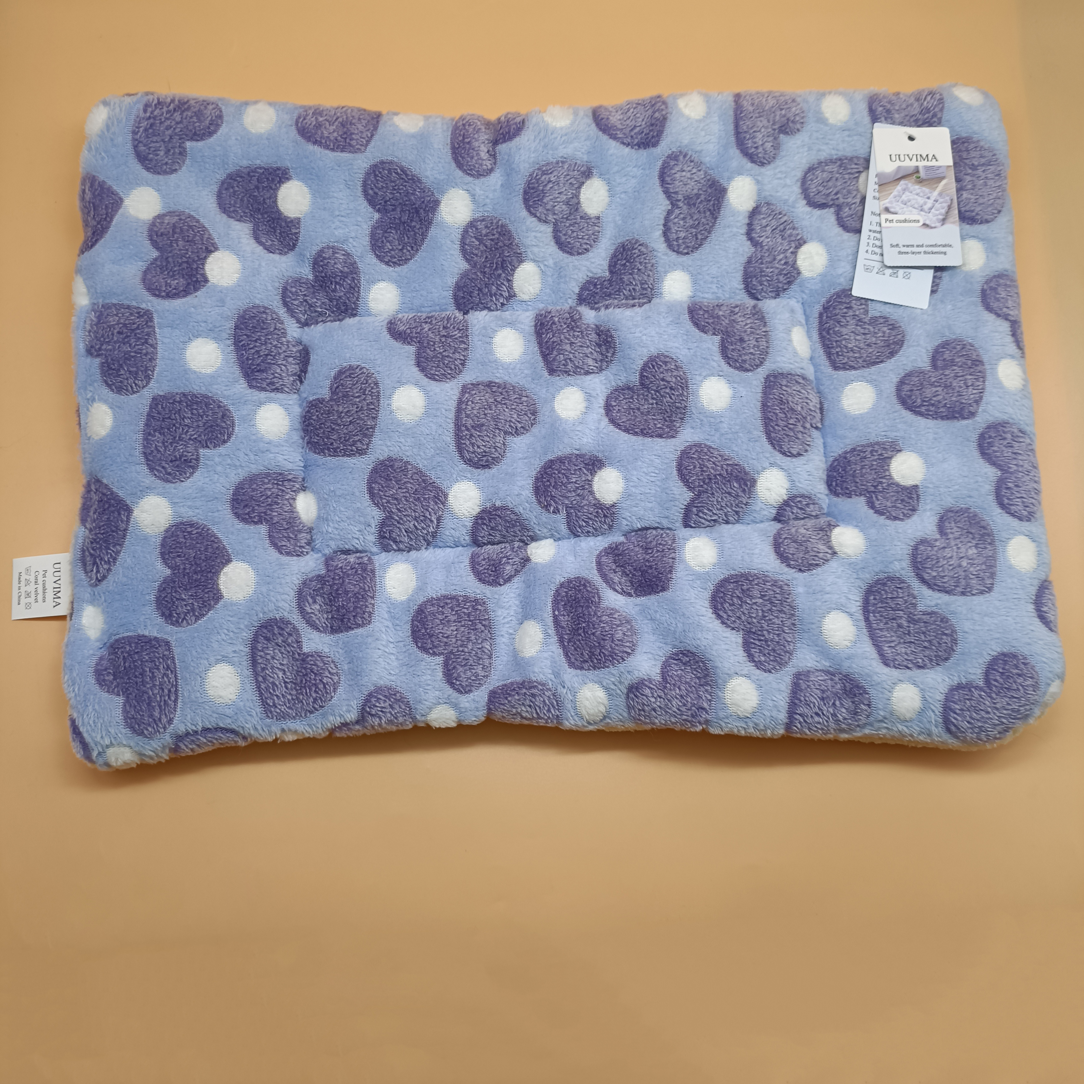 UUVIMA Pet cushions, super soft sleeping pet mat for small cats and dogs, fluffy kennel mat