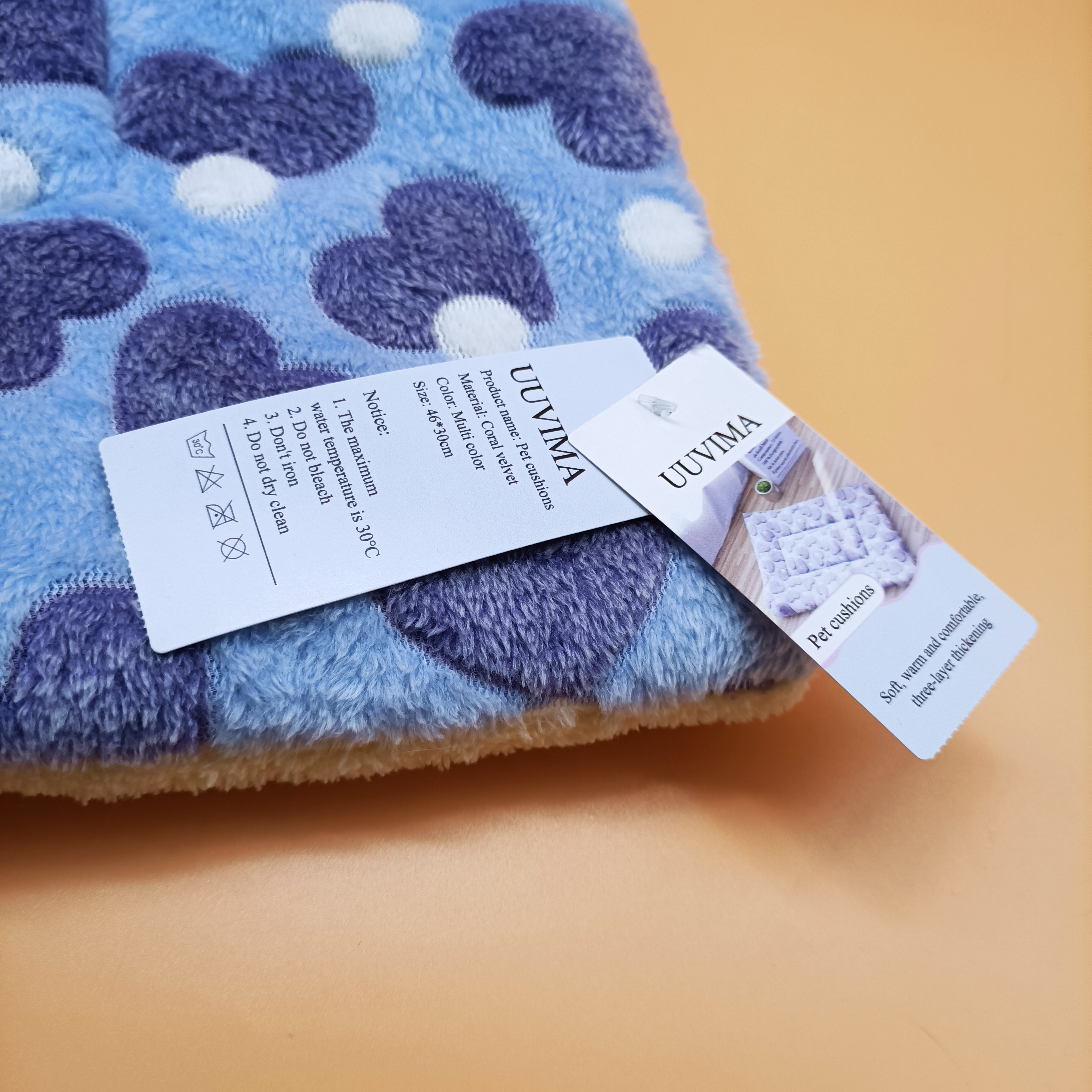 UUVIMA Pet cushions, super soft sleeping pet mat for small cats and dogs, fluffy kennel mat