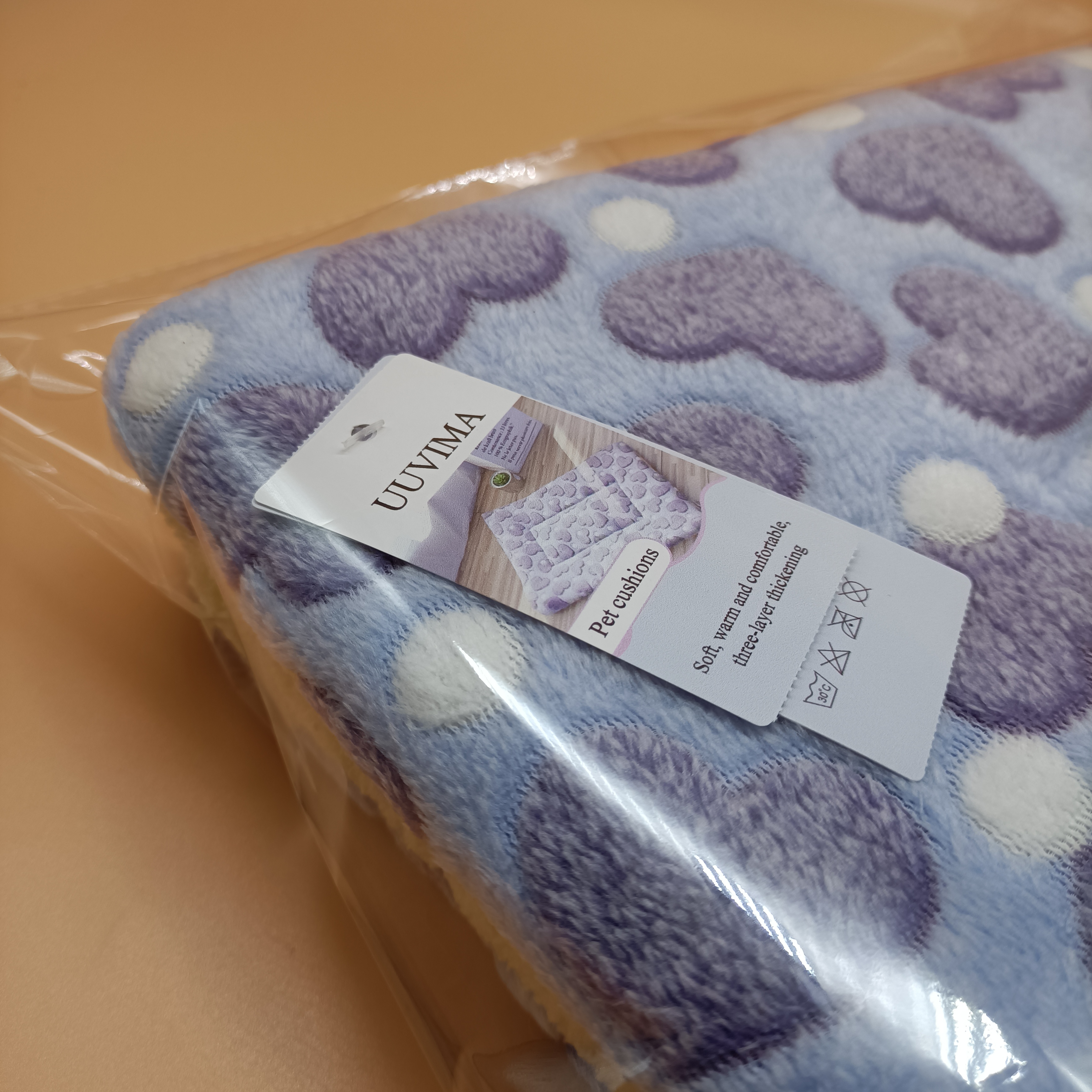 UUVIMA Pet cushions, super soft sleeping pet mat for small cats and dogs, fluffy kennel mat