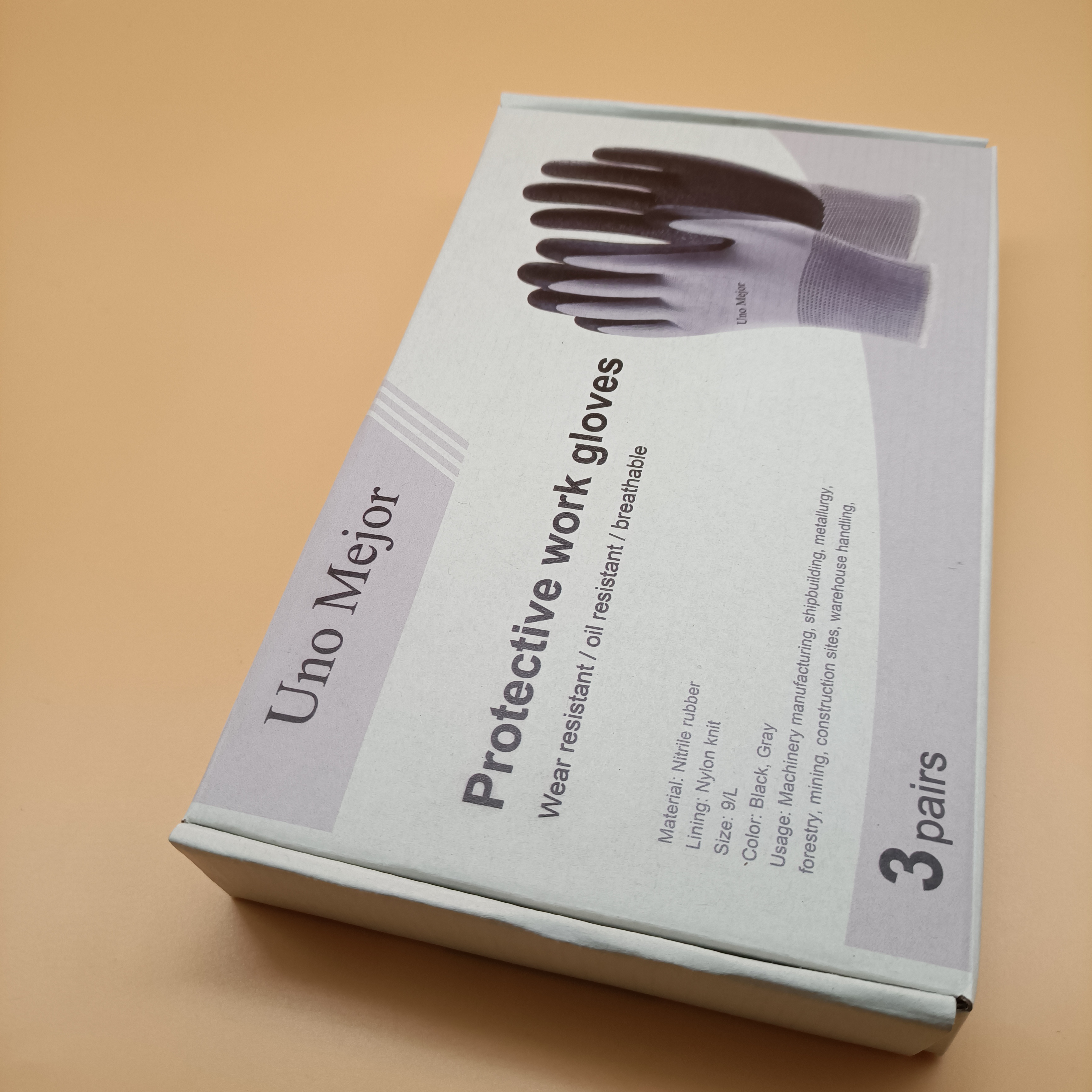 Uno Mejor Protective work gloves,Reusable Work Gloves,Anti-Slip PU Coating on Palm & Fingers