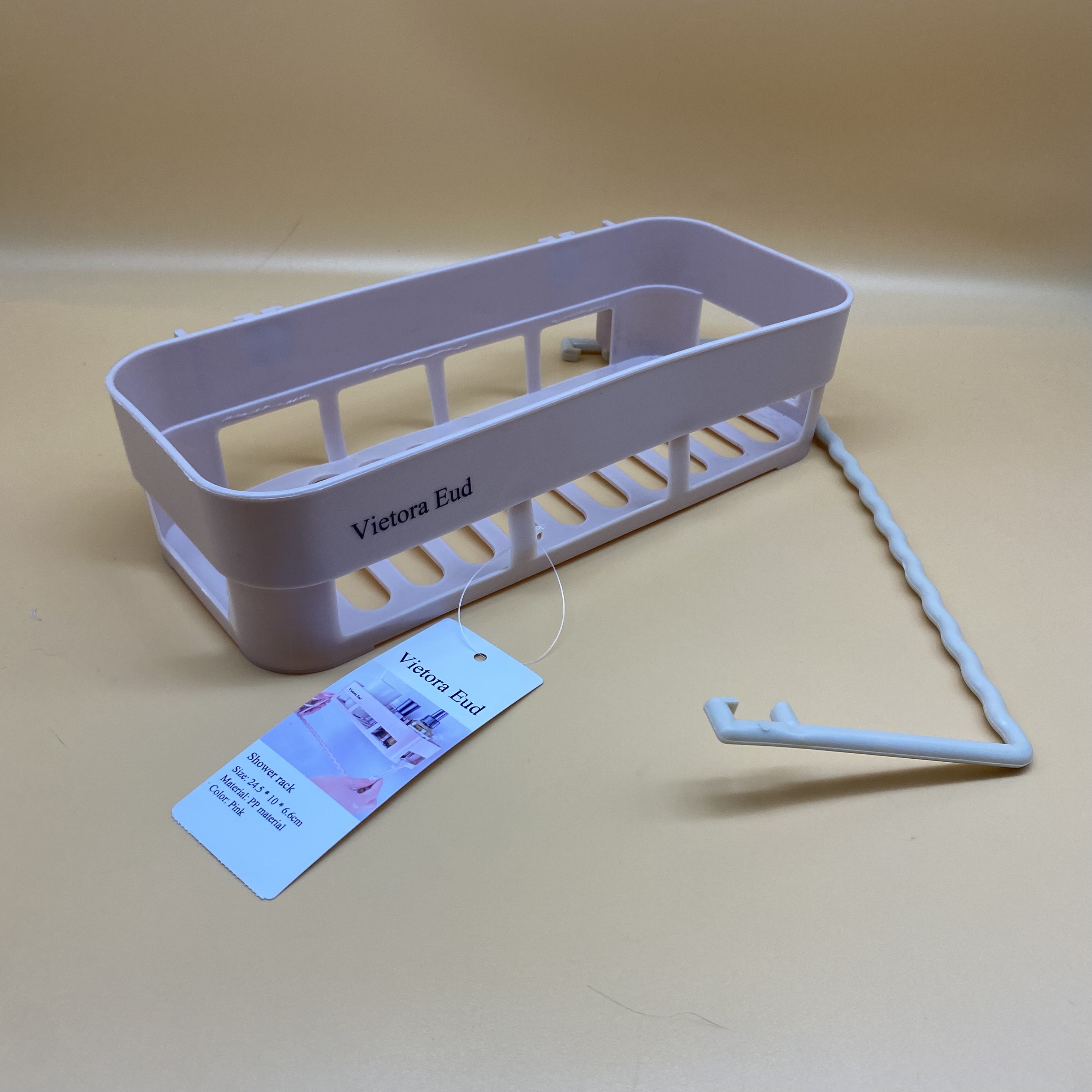 Vietora Eud Shower rack,No Drilling Shower Shelf Wall Mounted, No Drilling Easy Installation