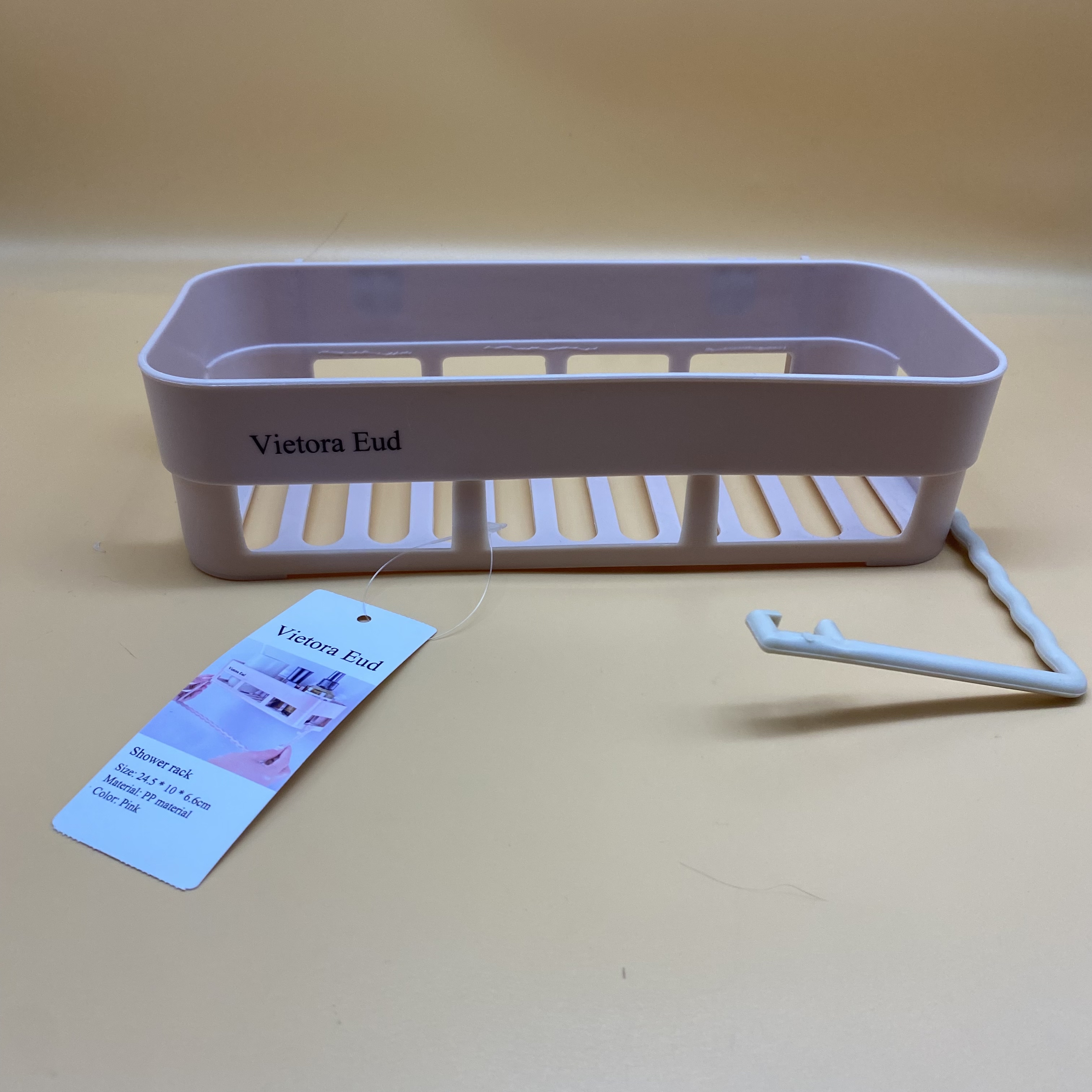 Vietora Eud Shower rack,No Drilling Shower Shelf Wall Mounted, No Drilling Easy Installation