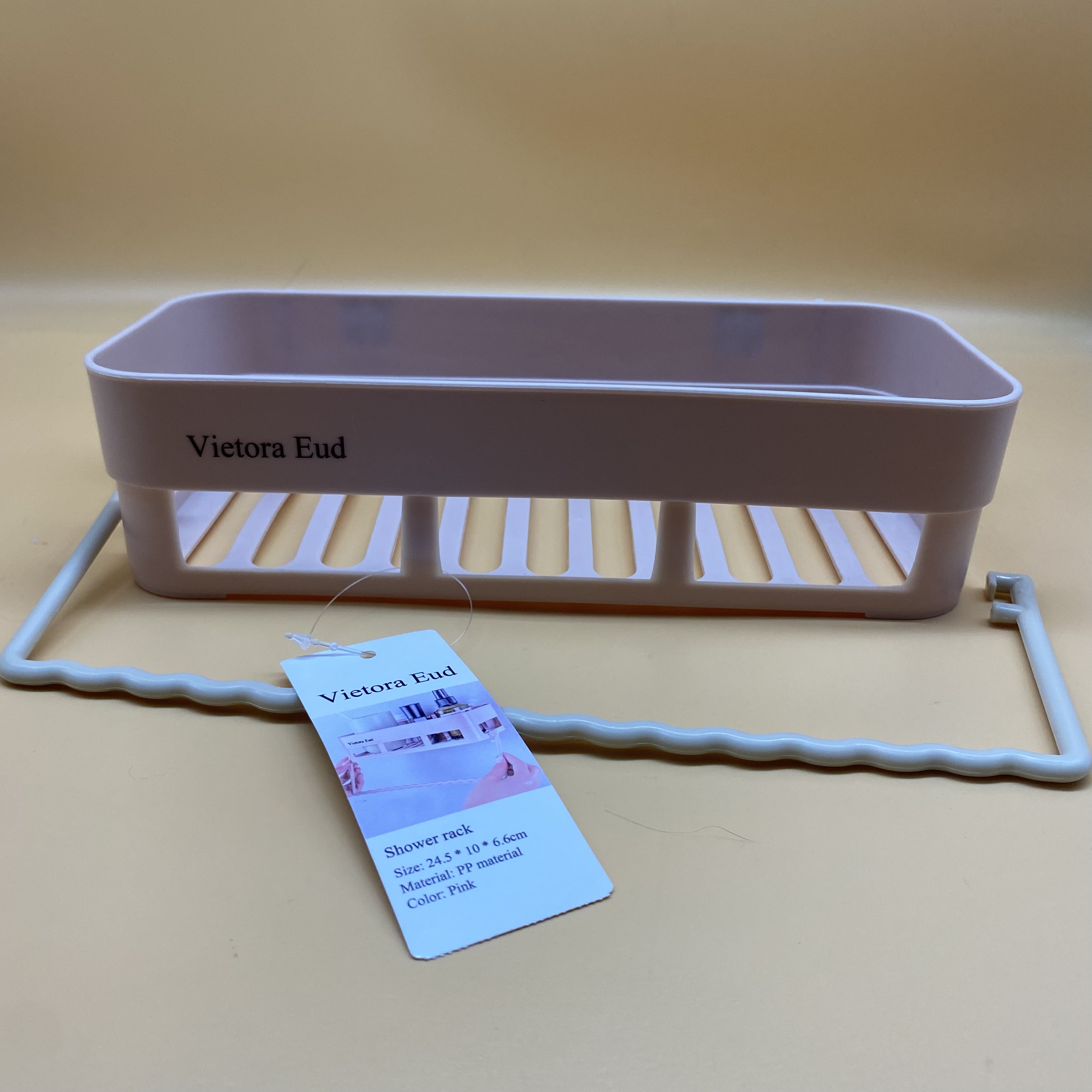 Vietora Eud Shower rack,No Drilling Shower Shelf Wall Mounted, No Drilling Easy Installation