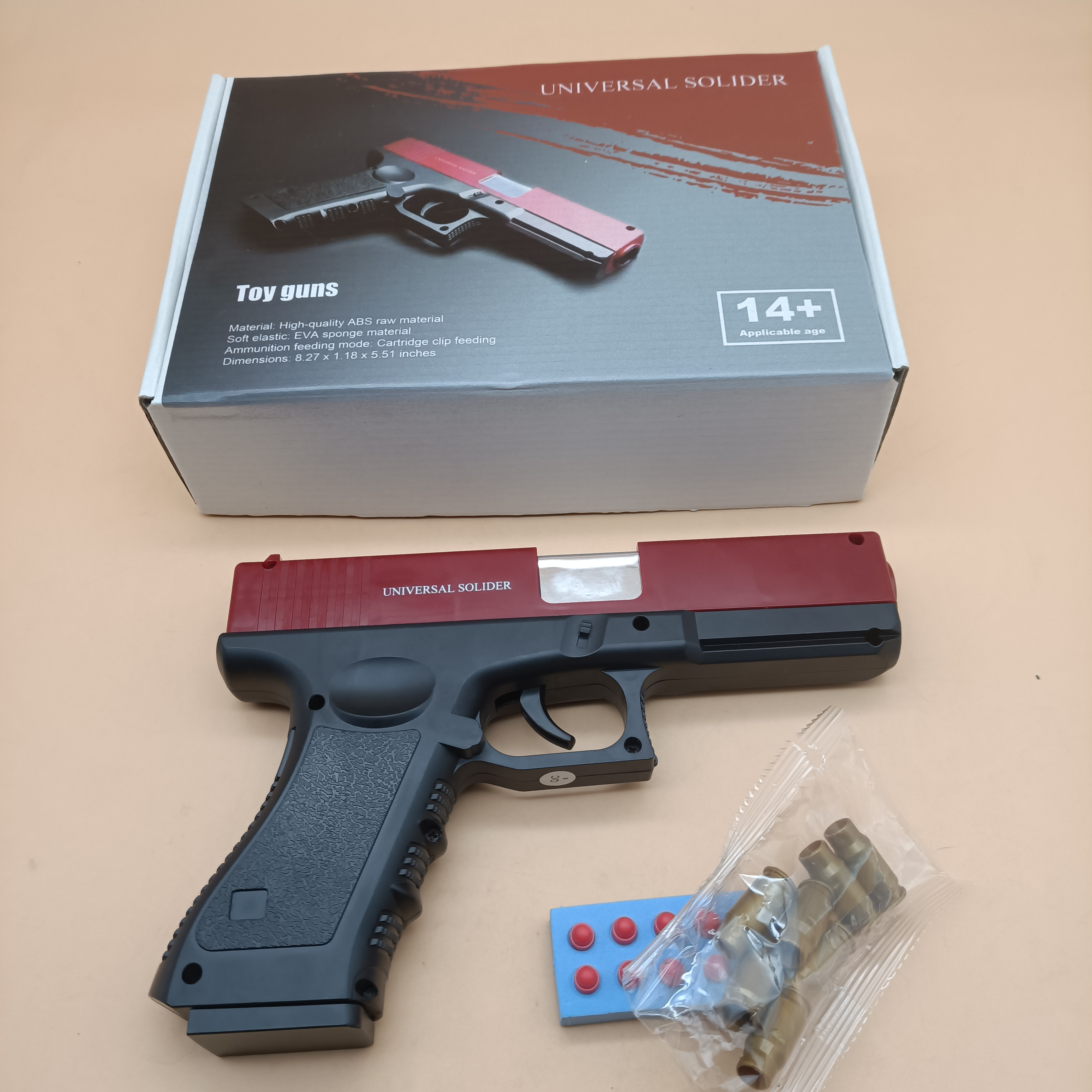 UNIVERSAL SOLIDER Toy guns,Toy Pistol with Soft Foam Refill,Education 