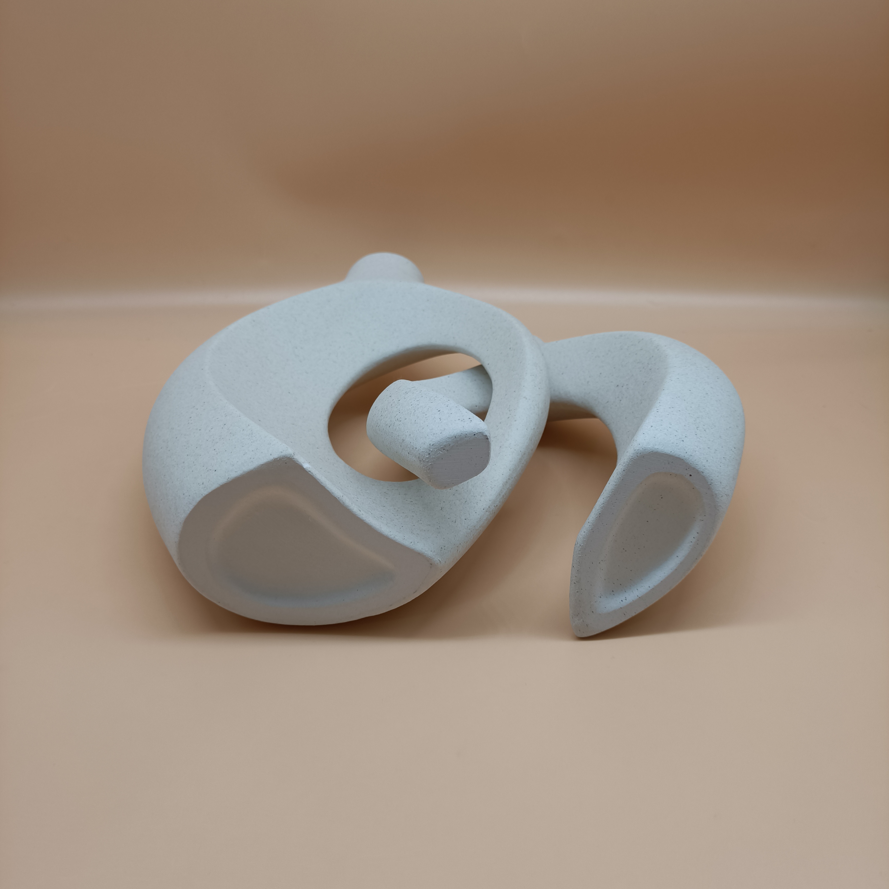 A set of 2 ceramic vases for home decoration, matte off white handmade vases for modern home decoration