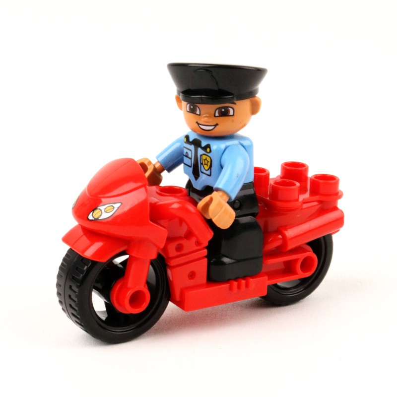 Diy Patrol Police Motorcycle Building Block Baby Kids Educational toys Cny